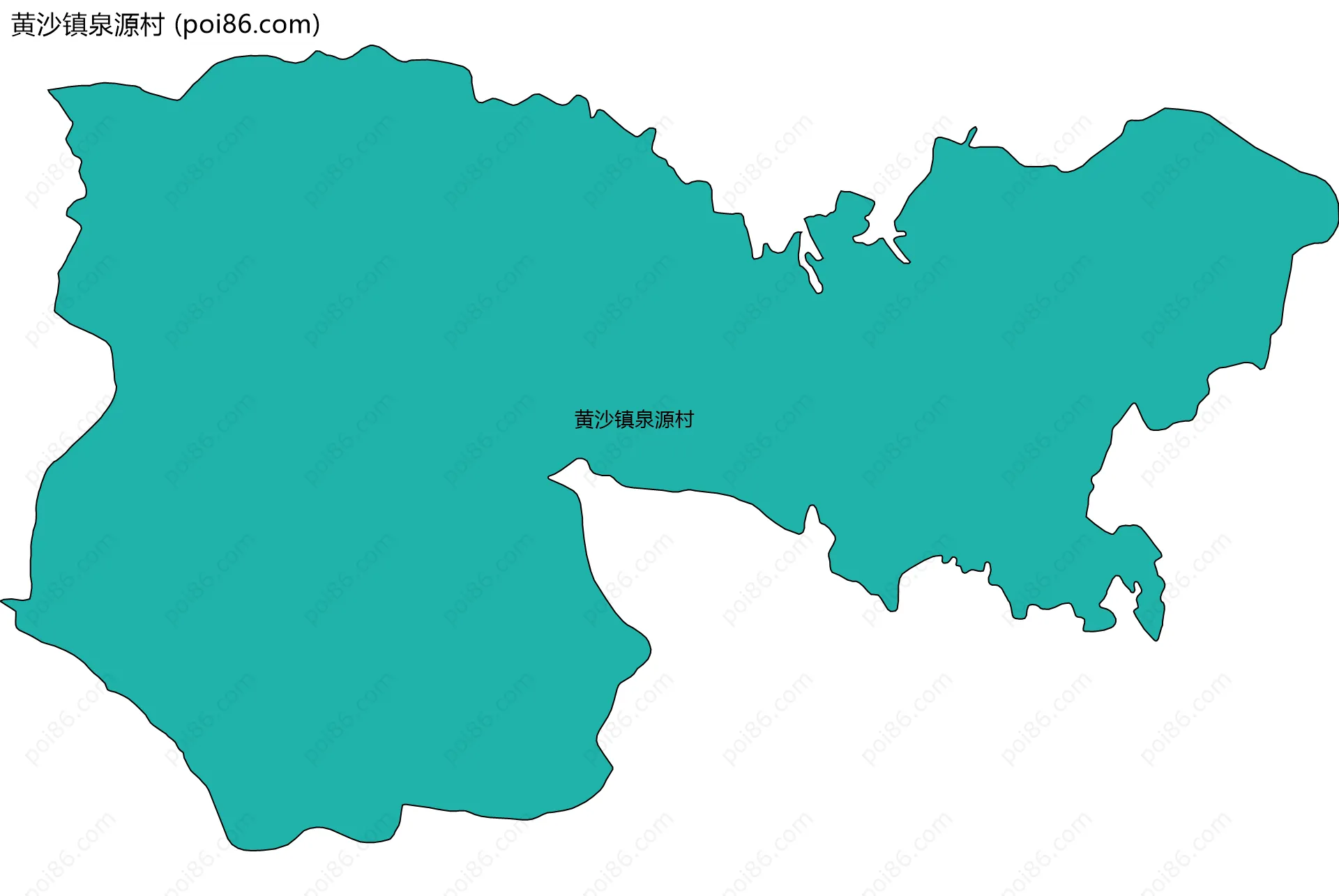 黄沙镇泉源村边界地图
