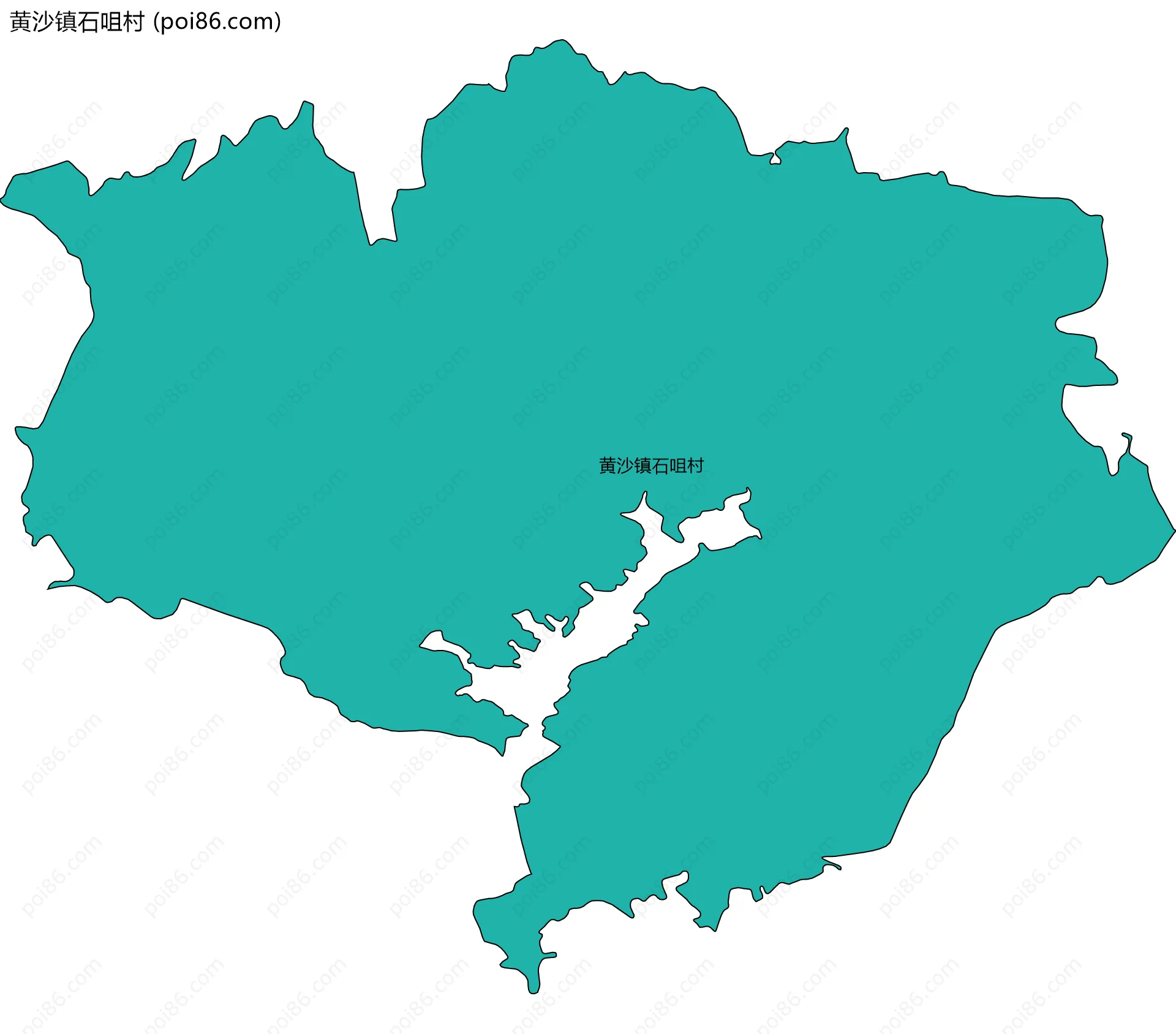 黄沙镇石咀村边界地图