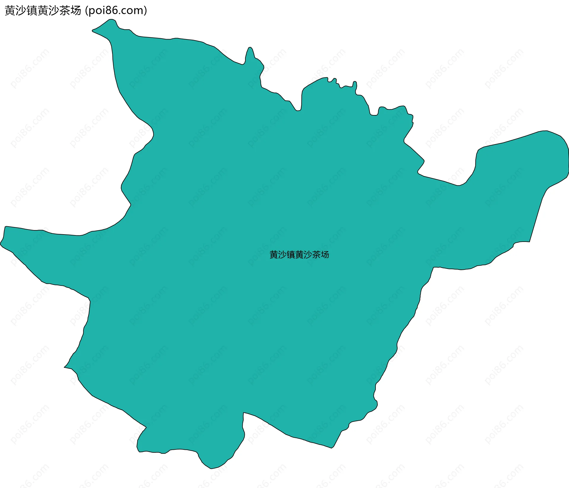 黄沙镇黄沙茶场边界地图