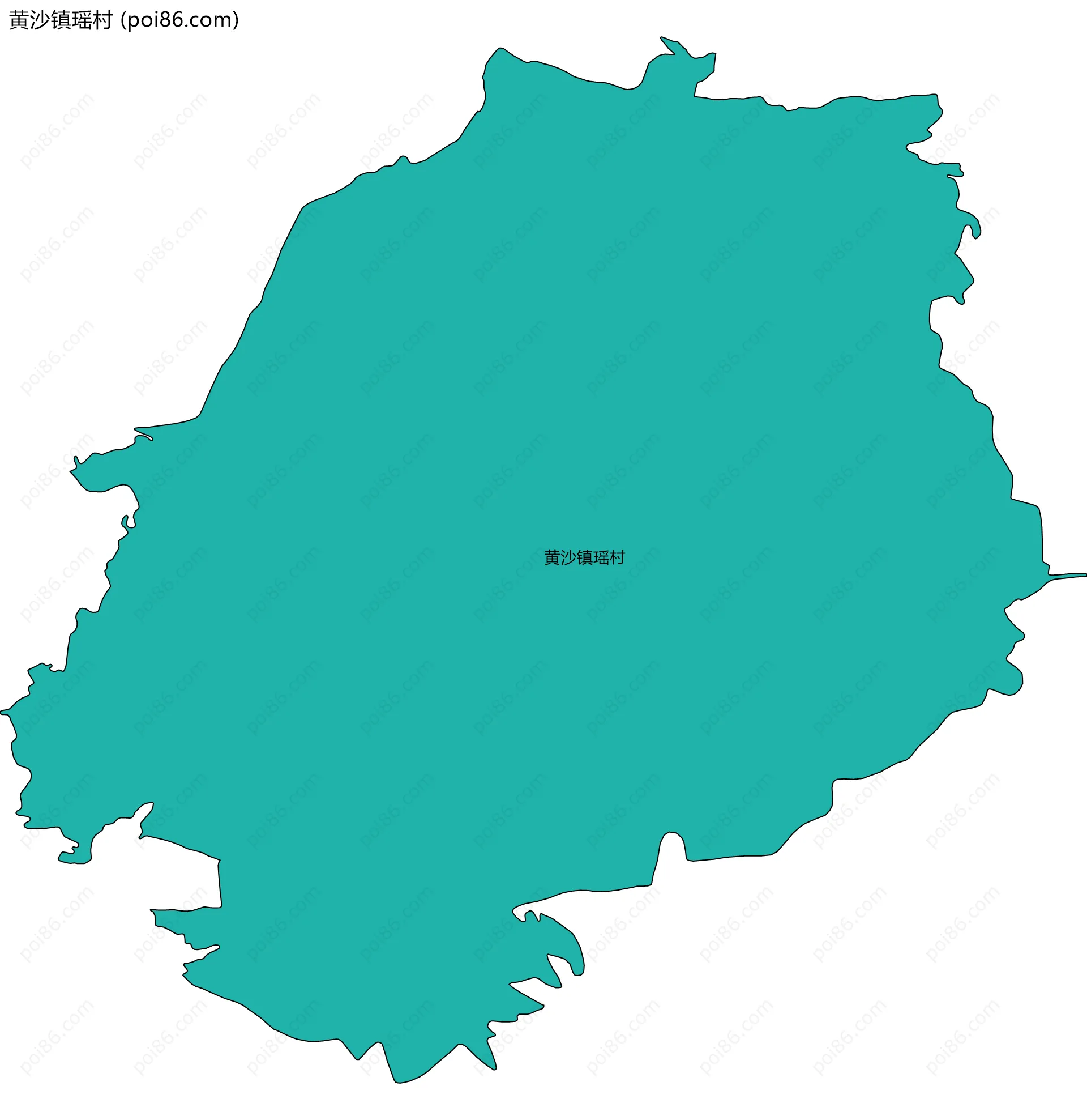 黄沙镇瑶村边界地图