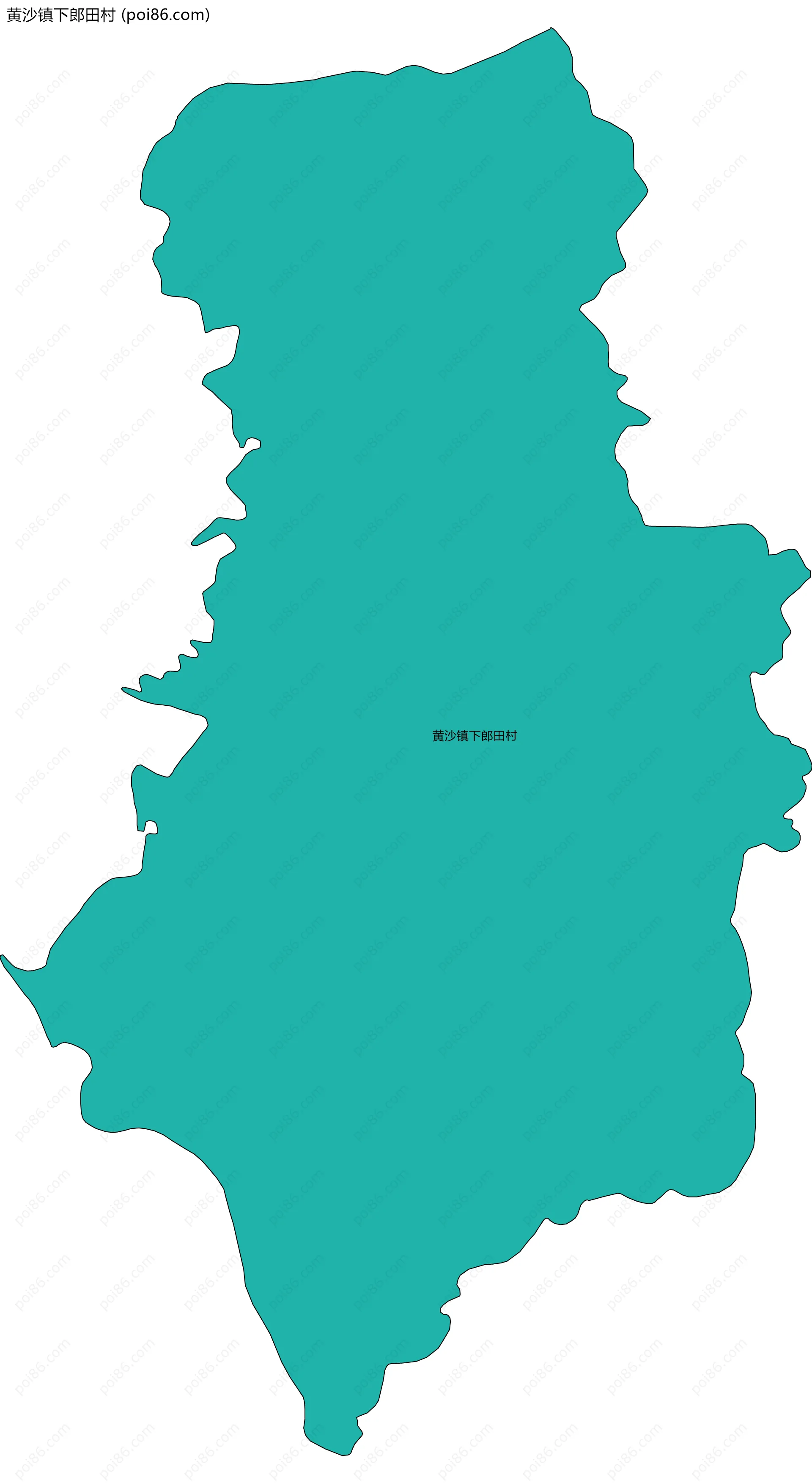 黄沙镇下郎田村边界地图