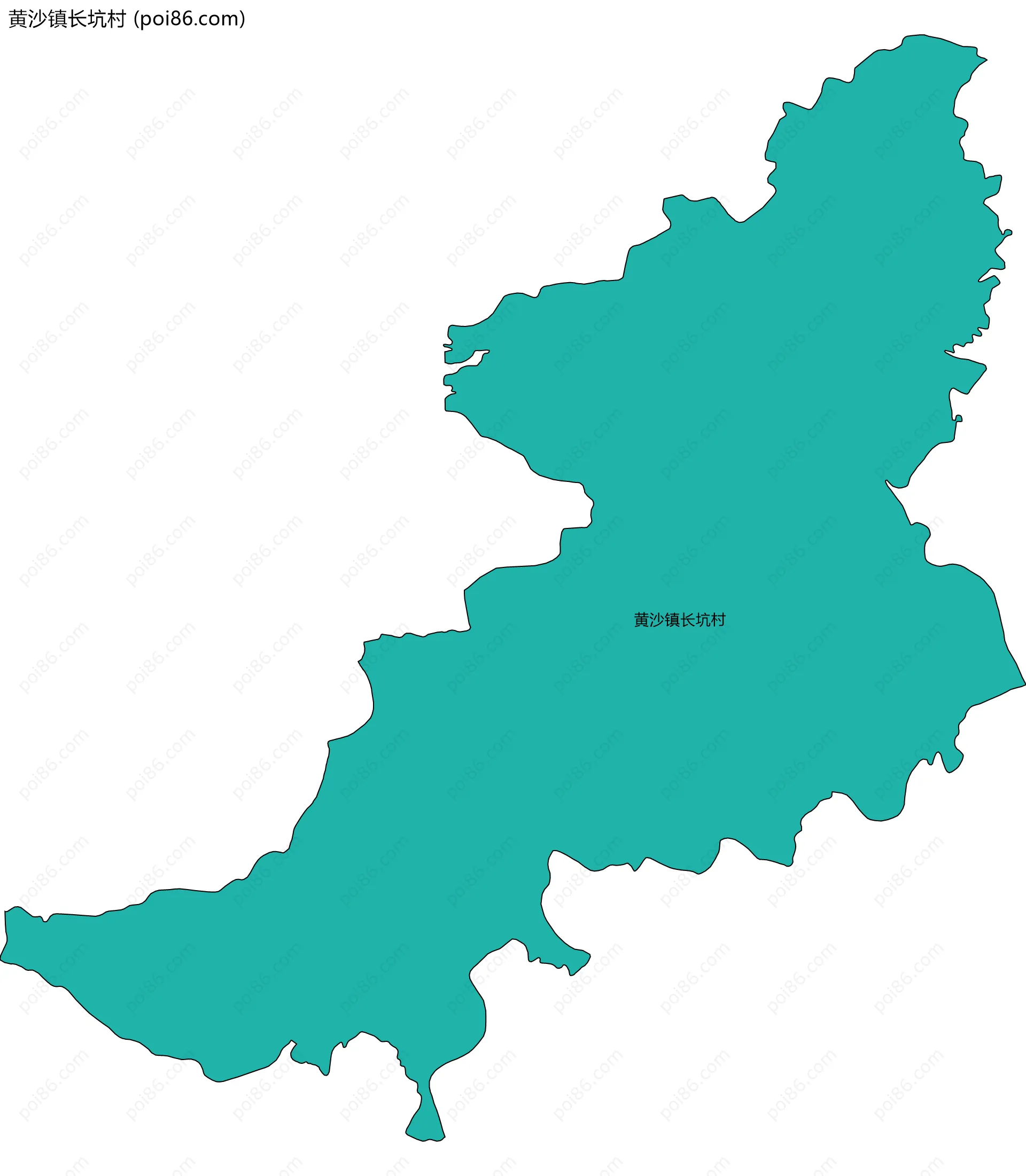 黄沙镇长坑村边界地图