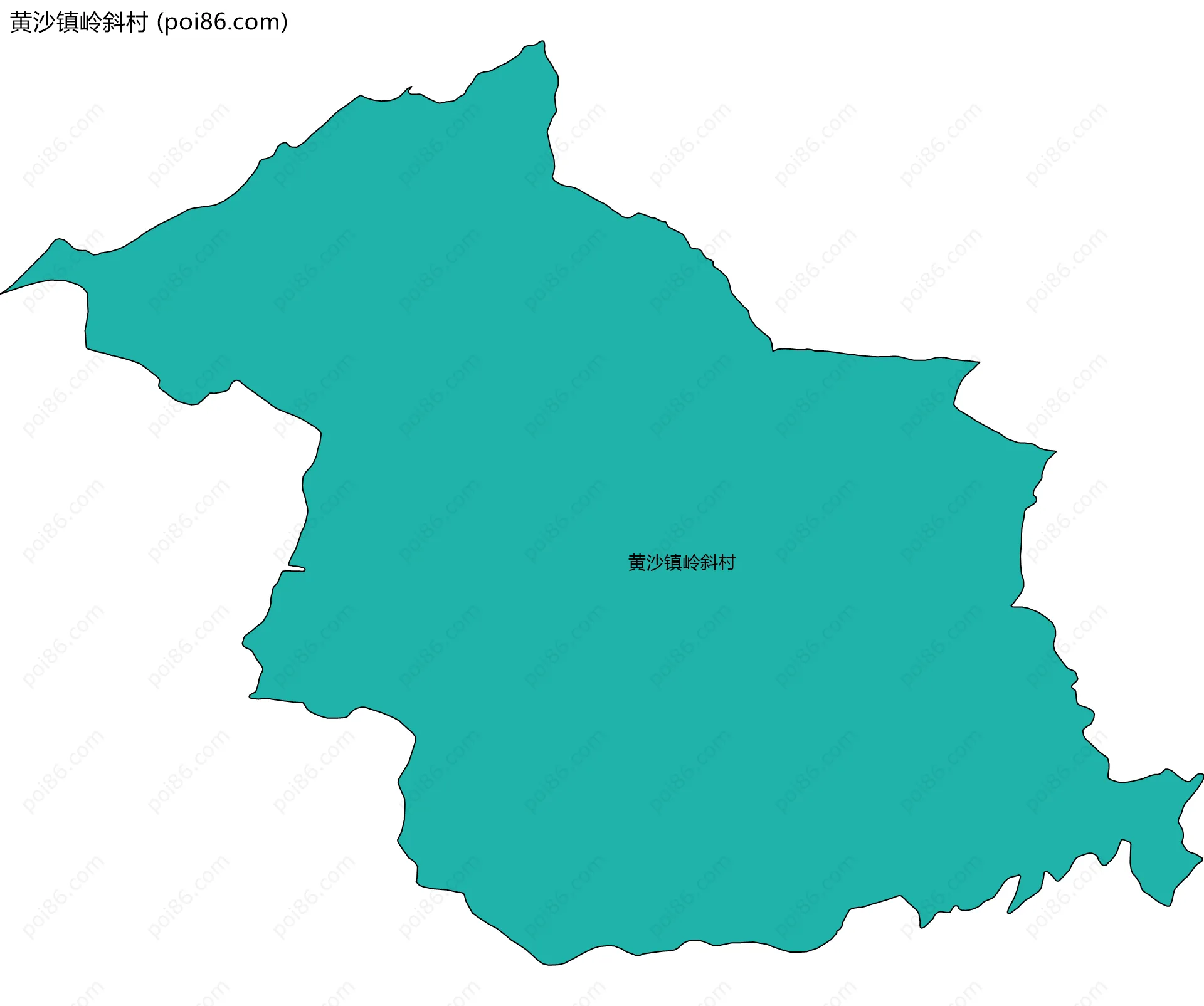 黄沙镇岭斜村边界地图