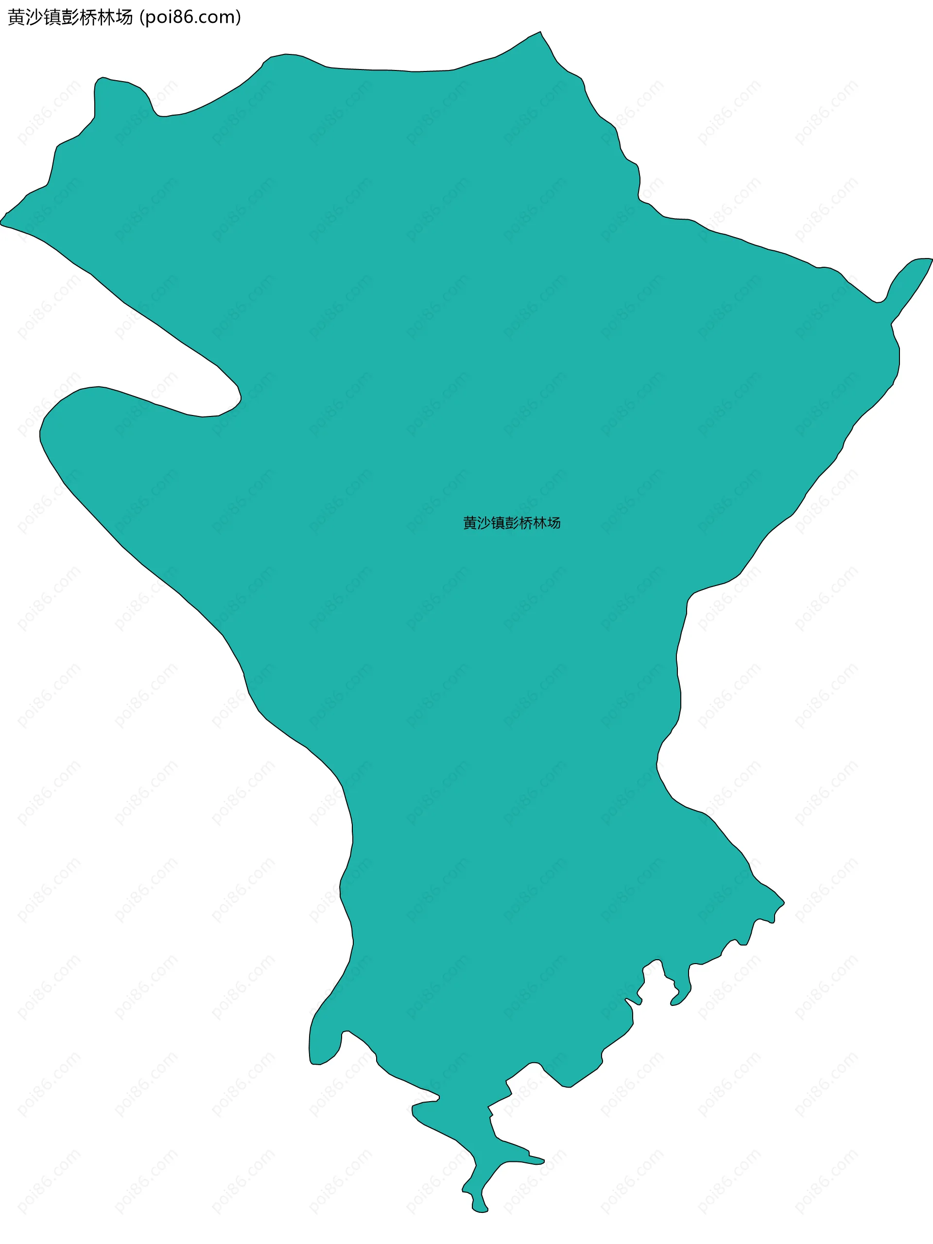 黄沙镇彭桥林场边界地图