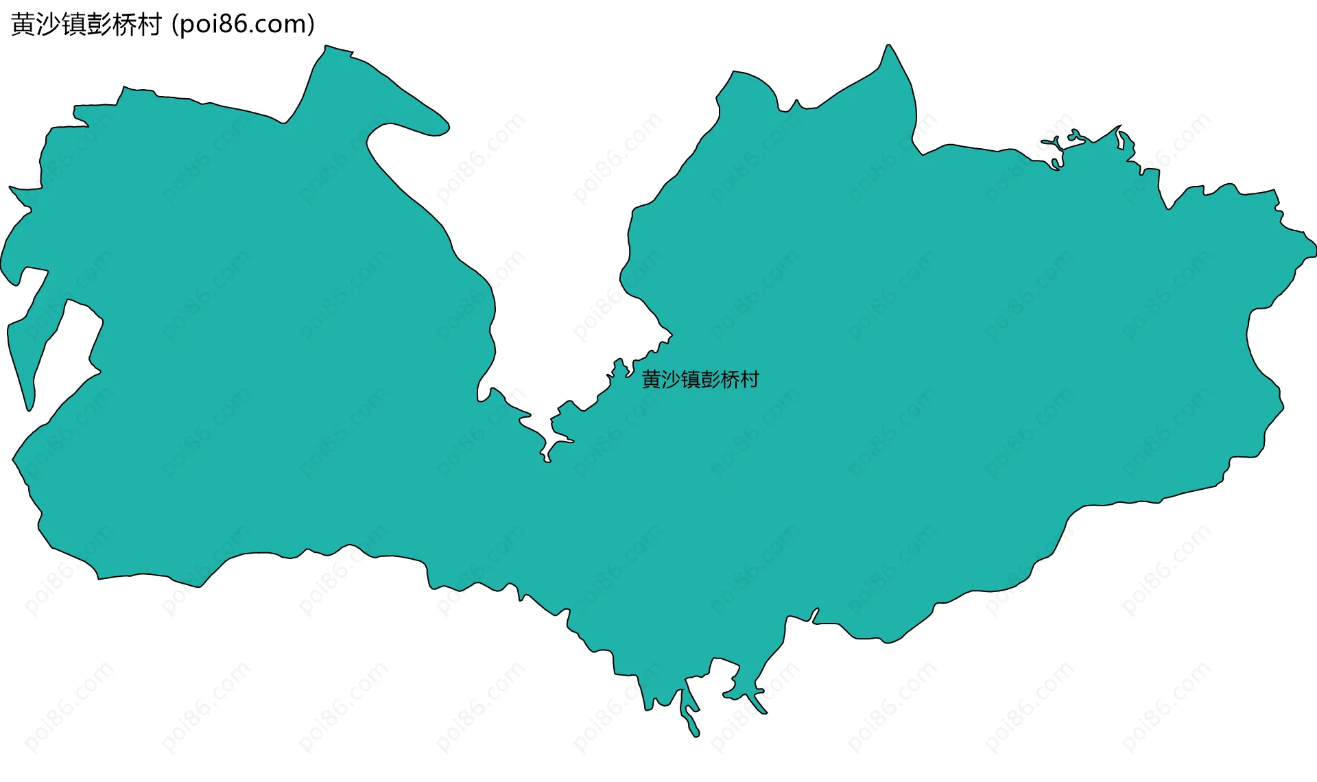 黄沙镇彭桥村边界地图