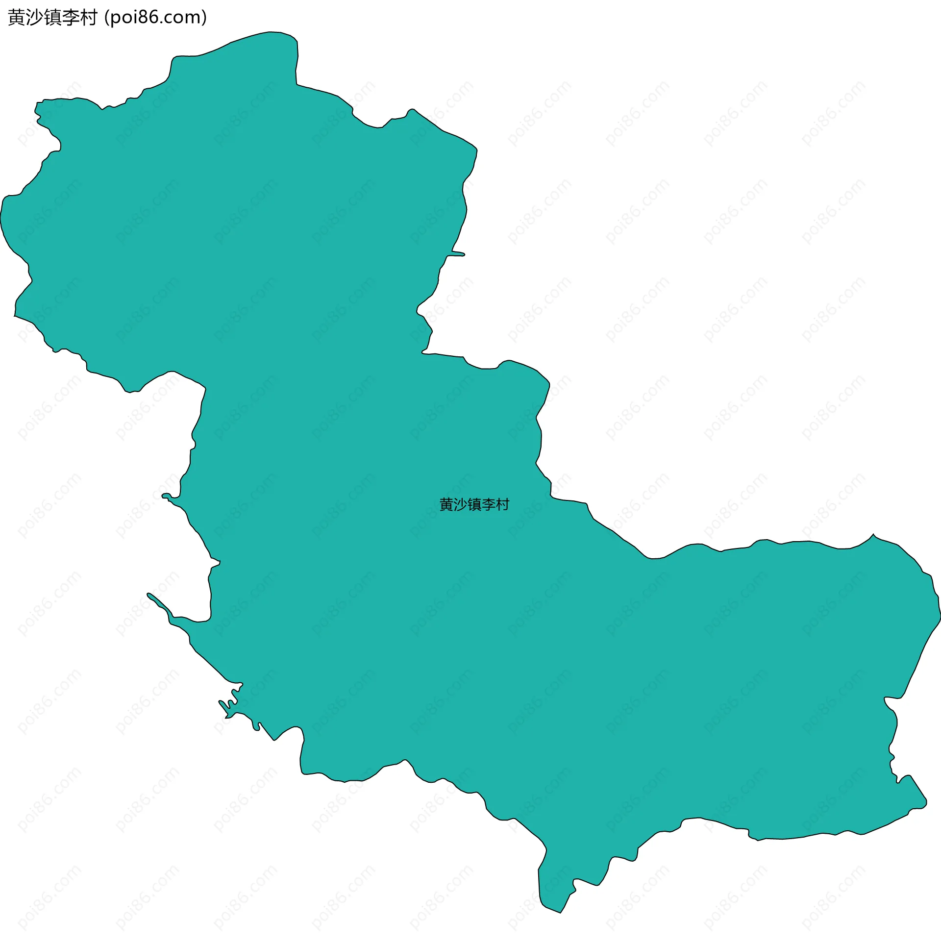 黄沙镇李村边界地图