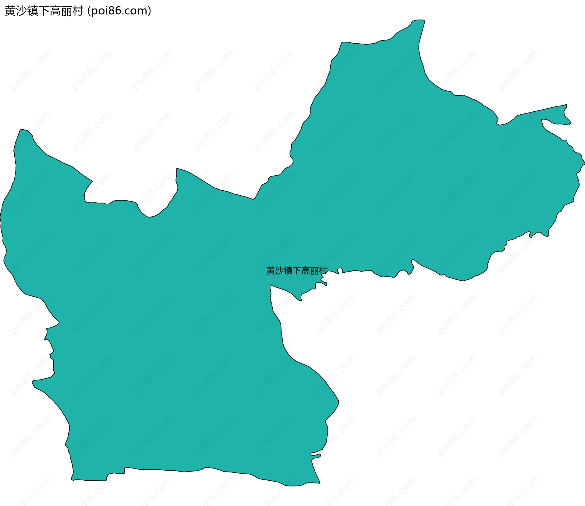 黄沙镇下高丽村边界地图