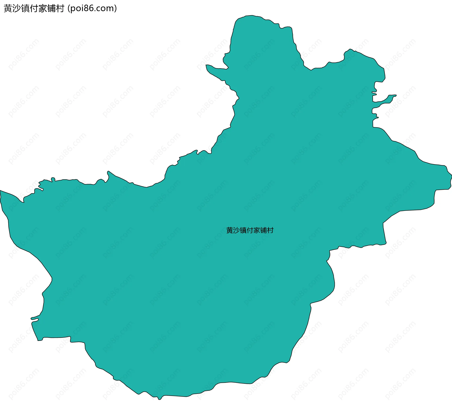 黄沙镇付家铺村边界地图