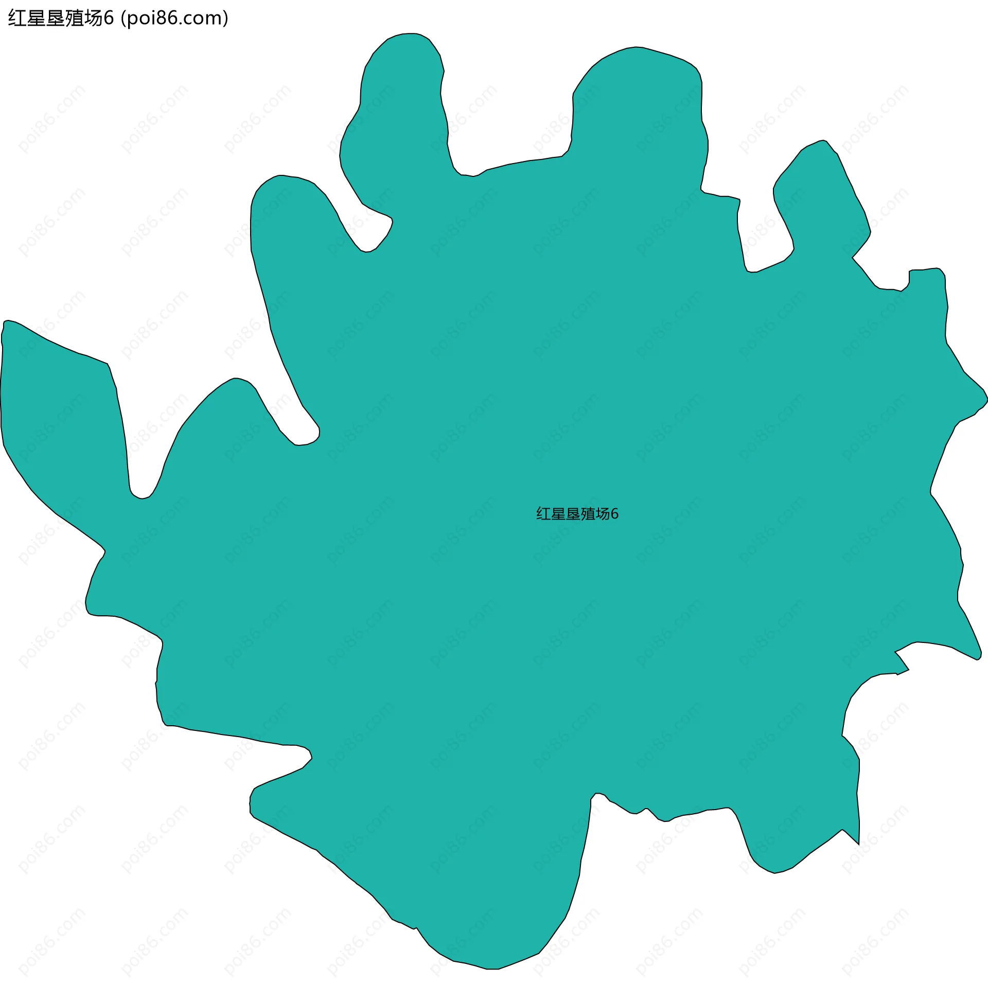 红星垦殖场6边界地图