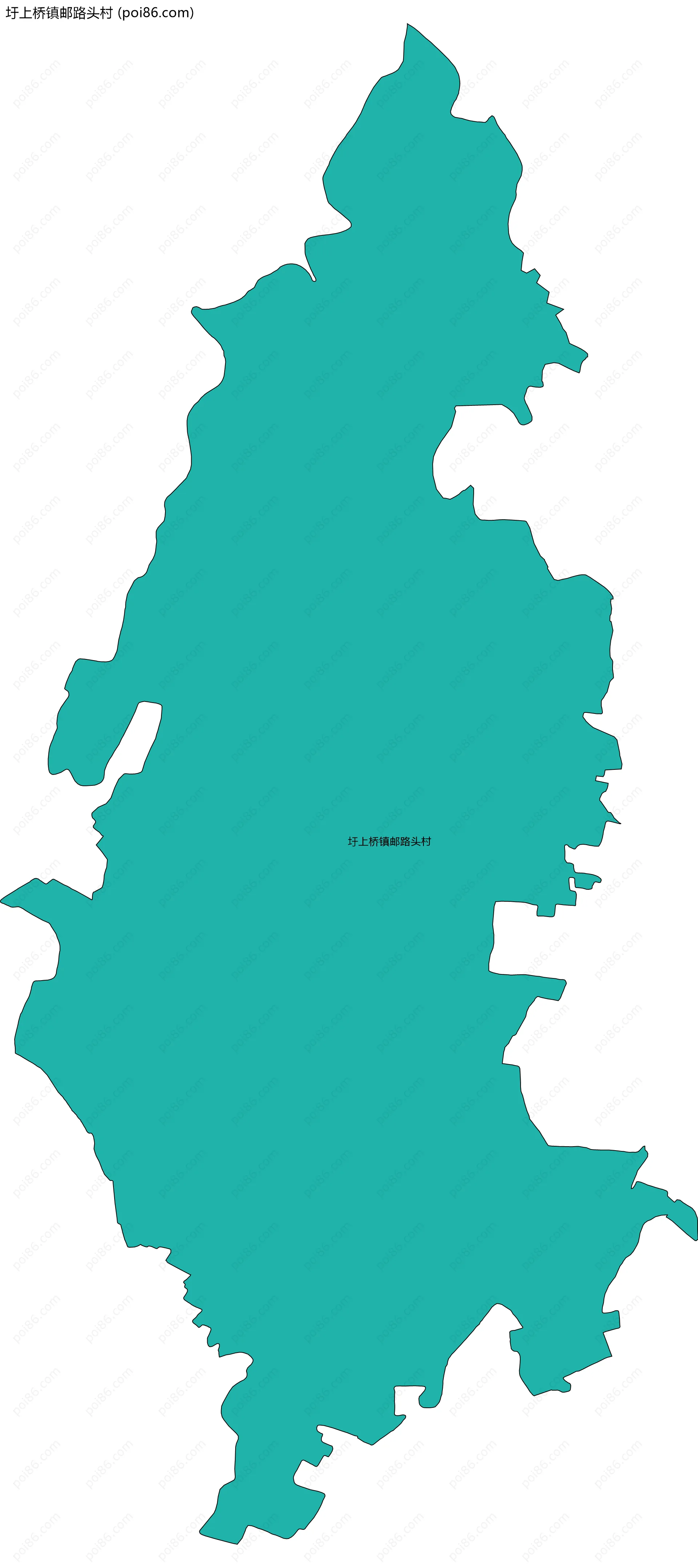 圩上桥镇邮路头村边界地图