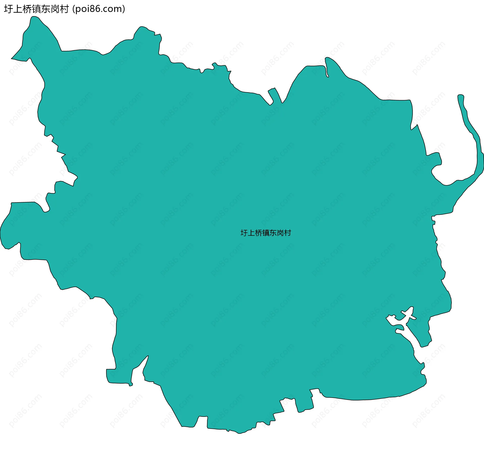 圩上桥镇东岗村边界地图