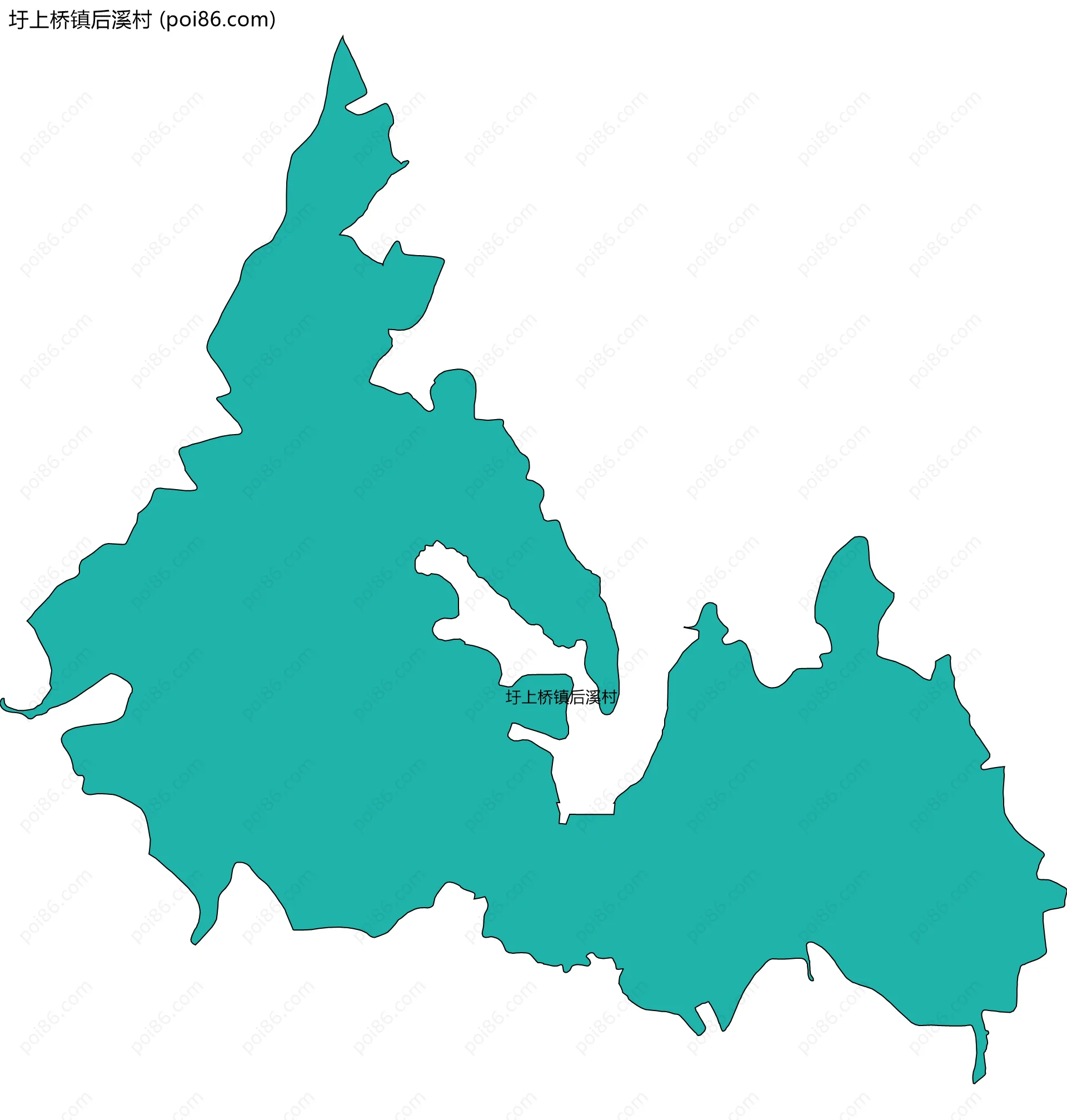 圩上桥镇后溪村边界地图