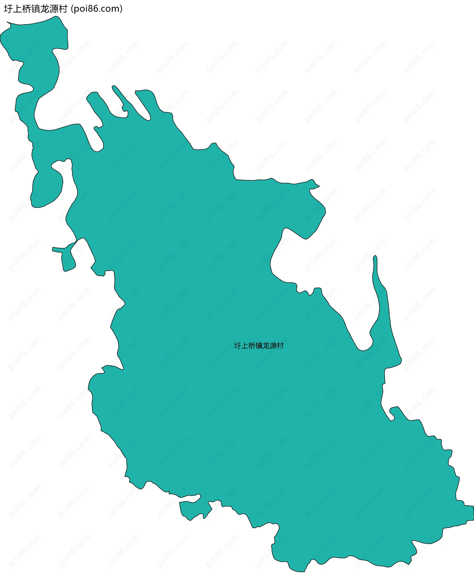 圩上桥镇龙源村边界地图