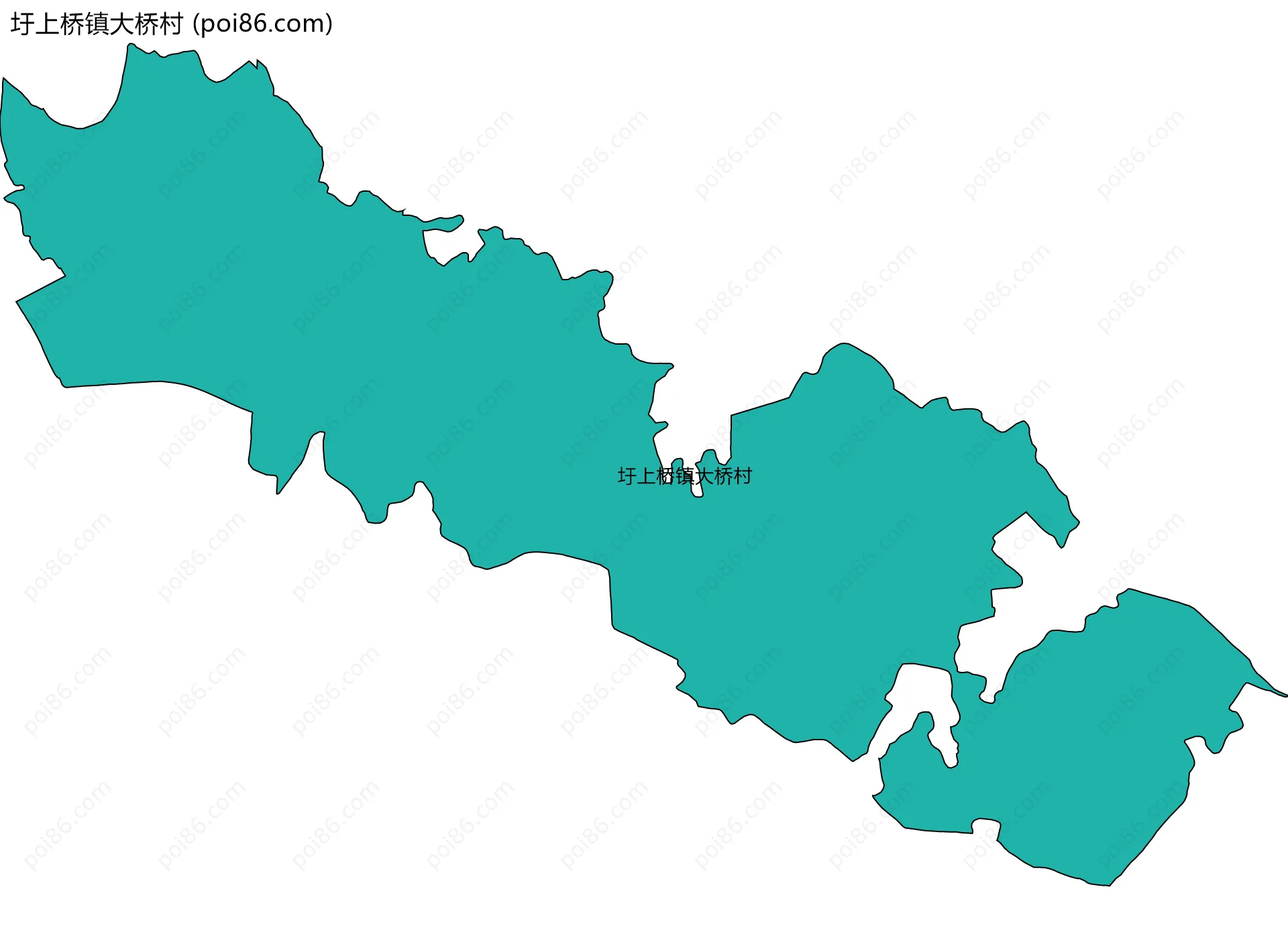 圩上桥镇大桥村边界地图
