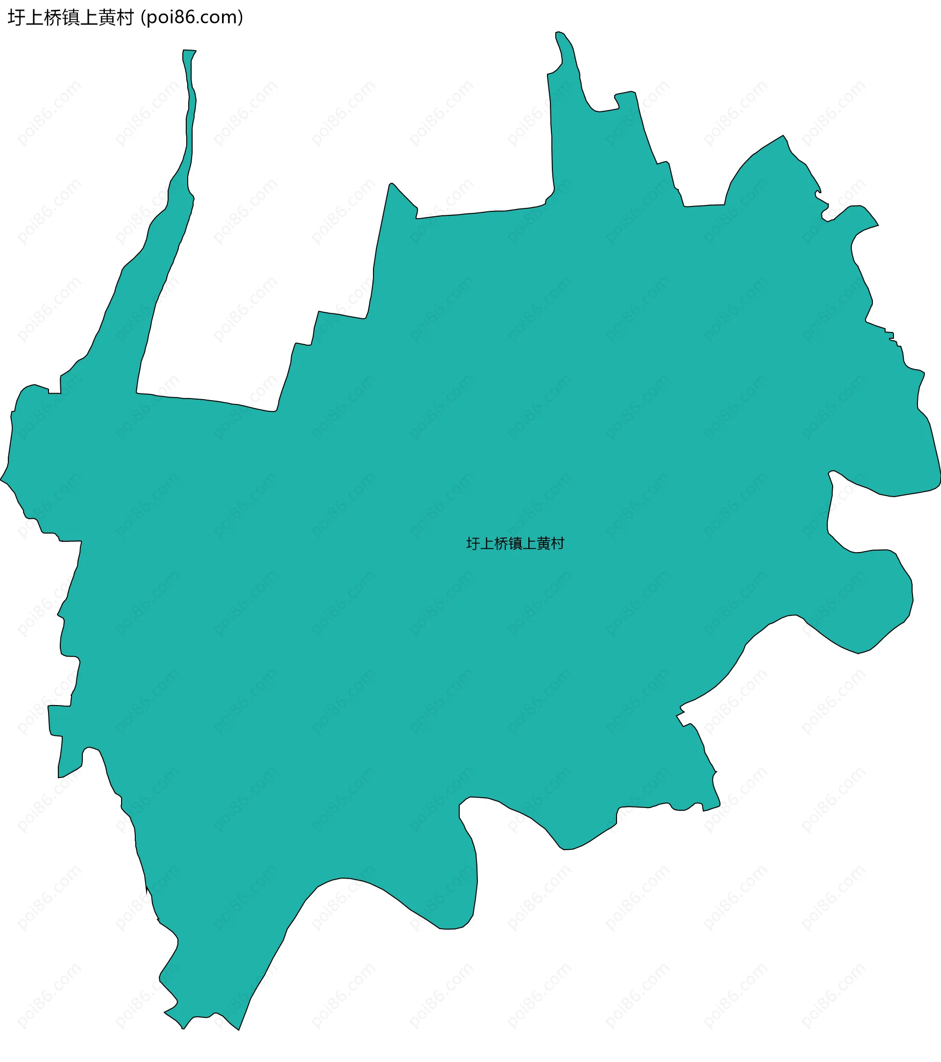 圩上桥镇上黄村边界地图