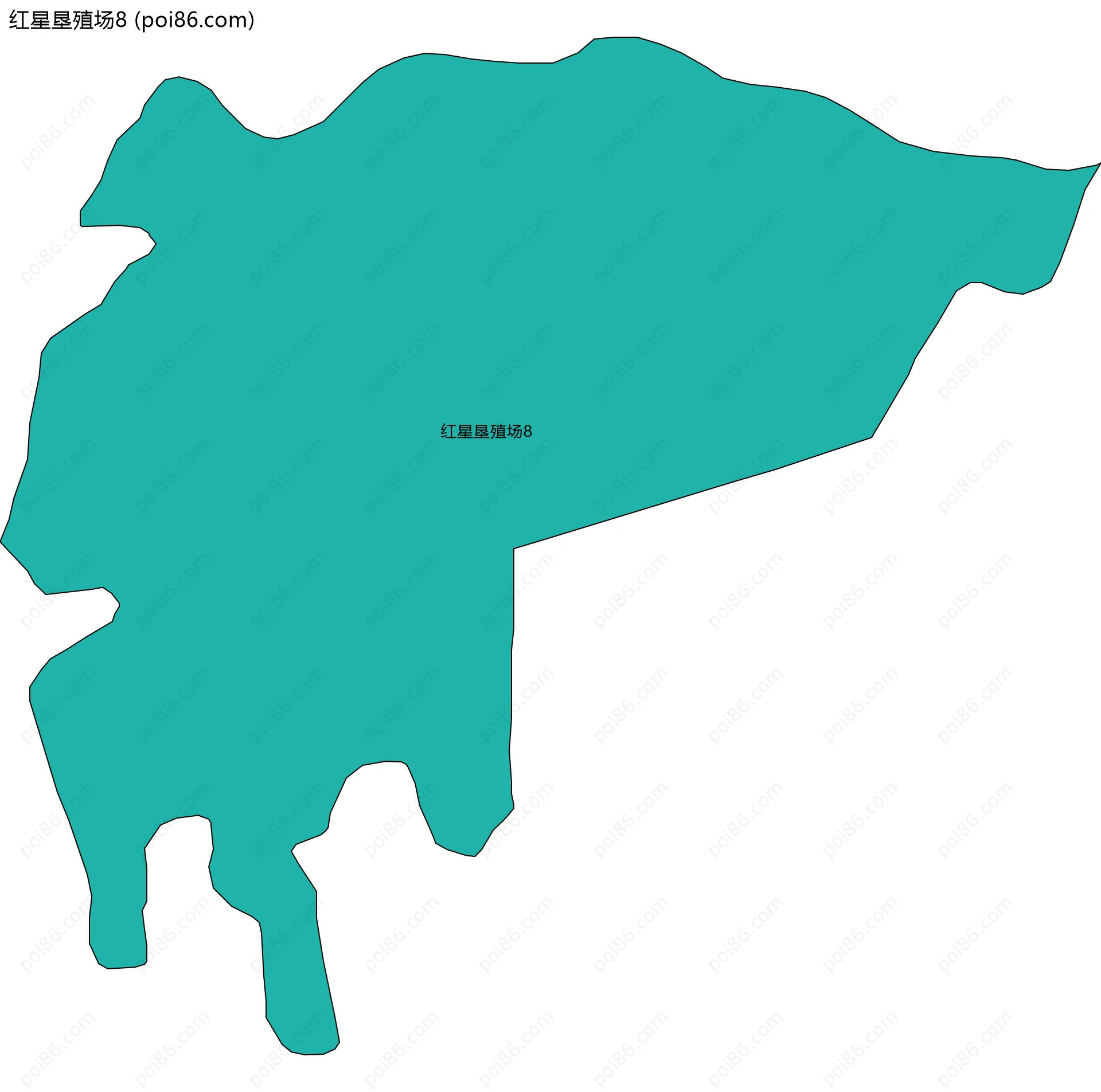 红星垦殖场8边界地图