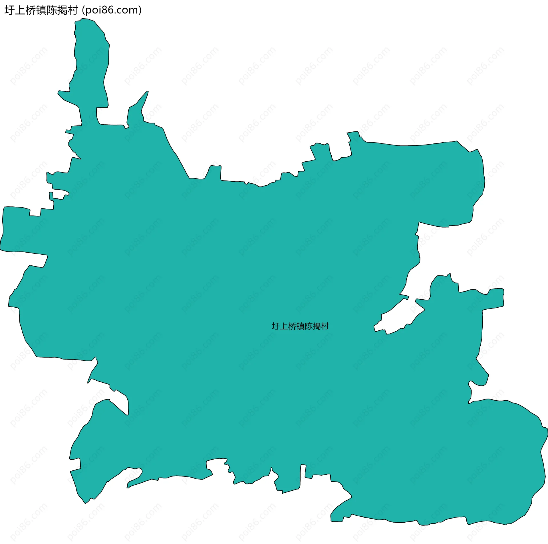 圩上桥镇陈揭村边界地图
