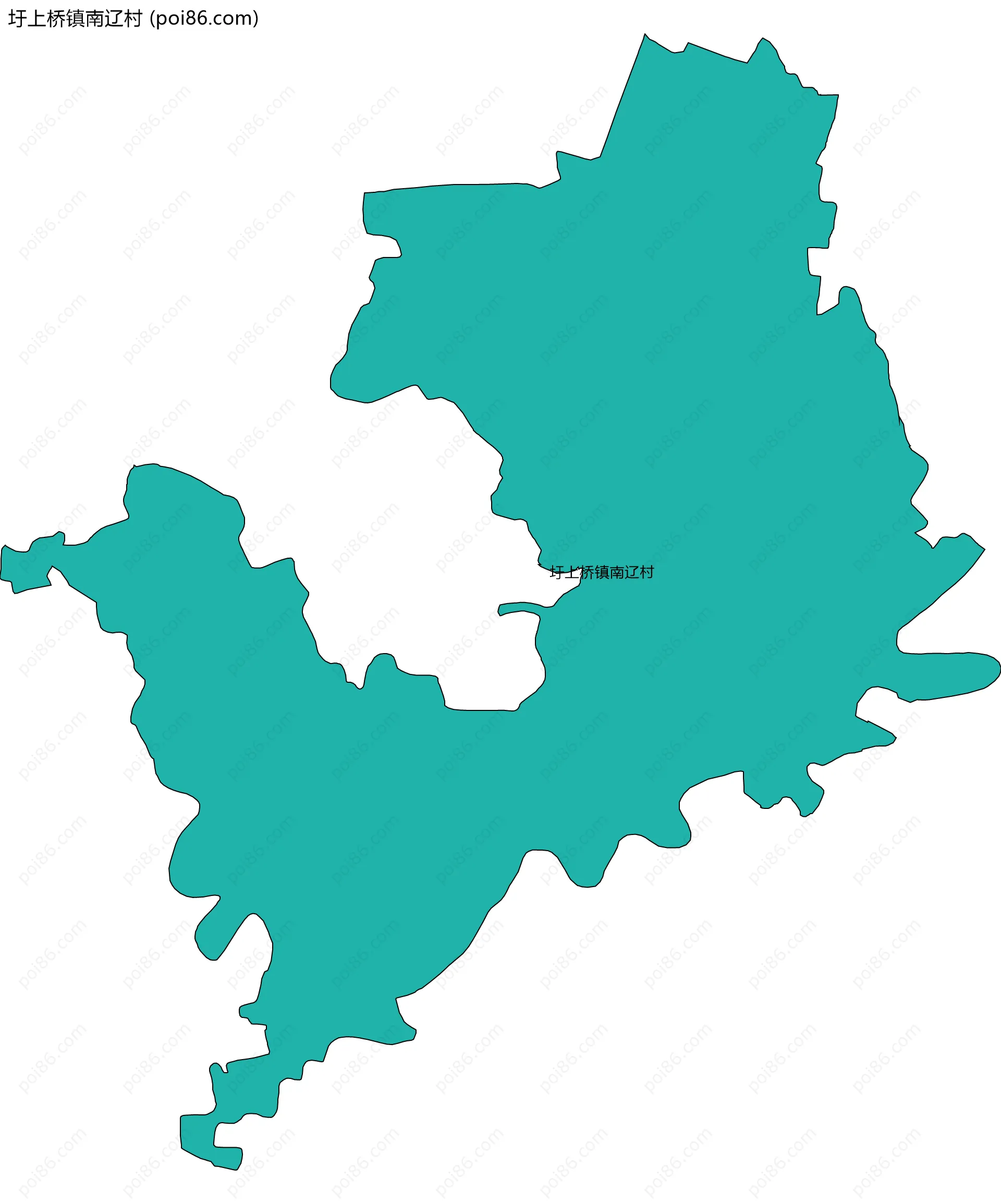 圩上桥镇南辽村边界地图