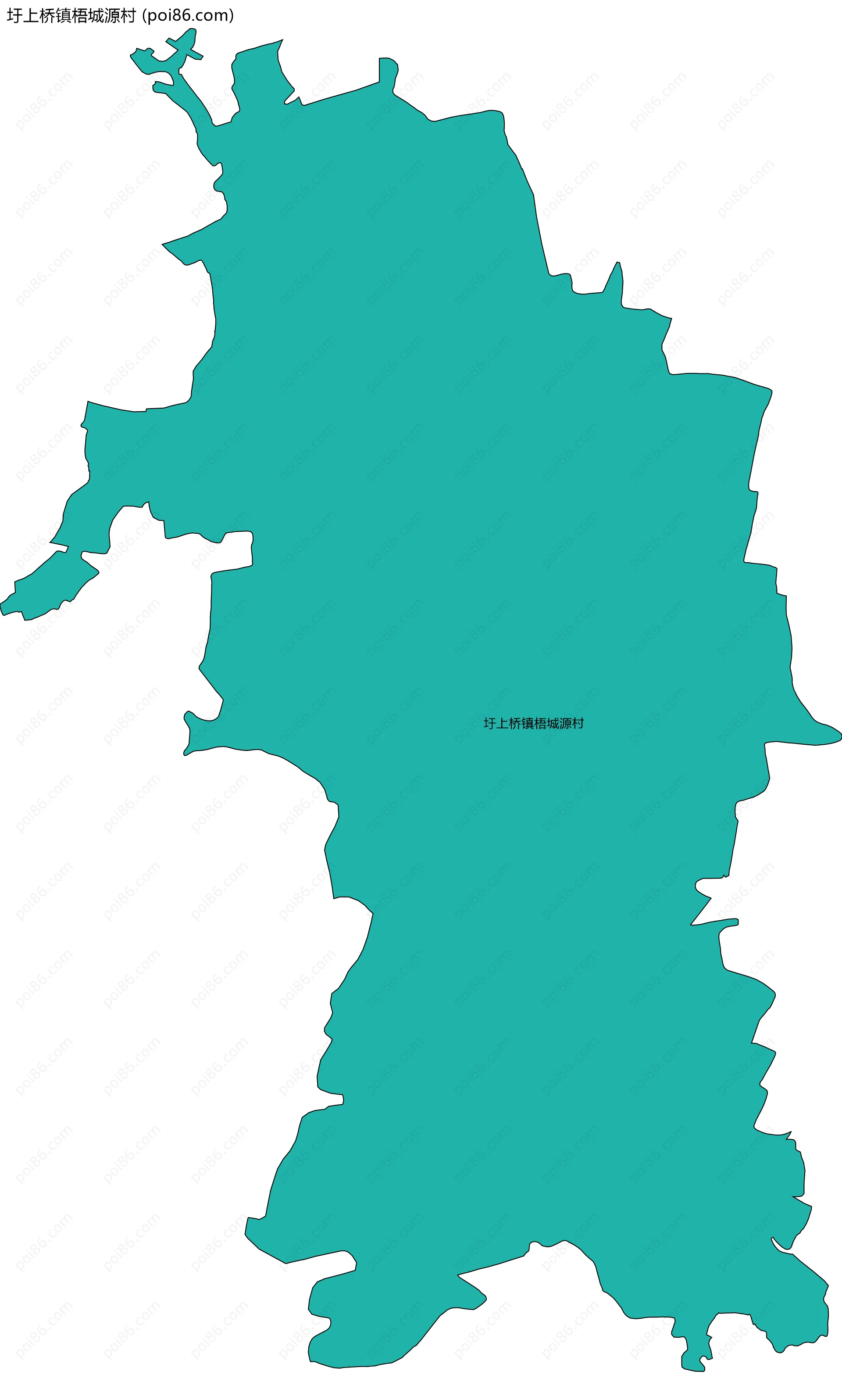 圩上桥镇梧城源村边界地图