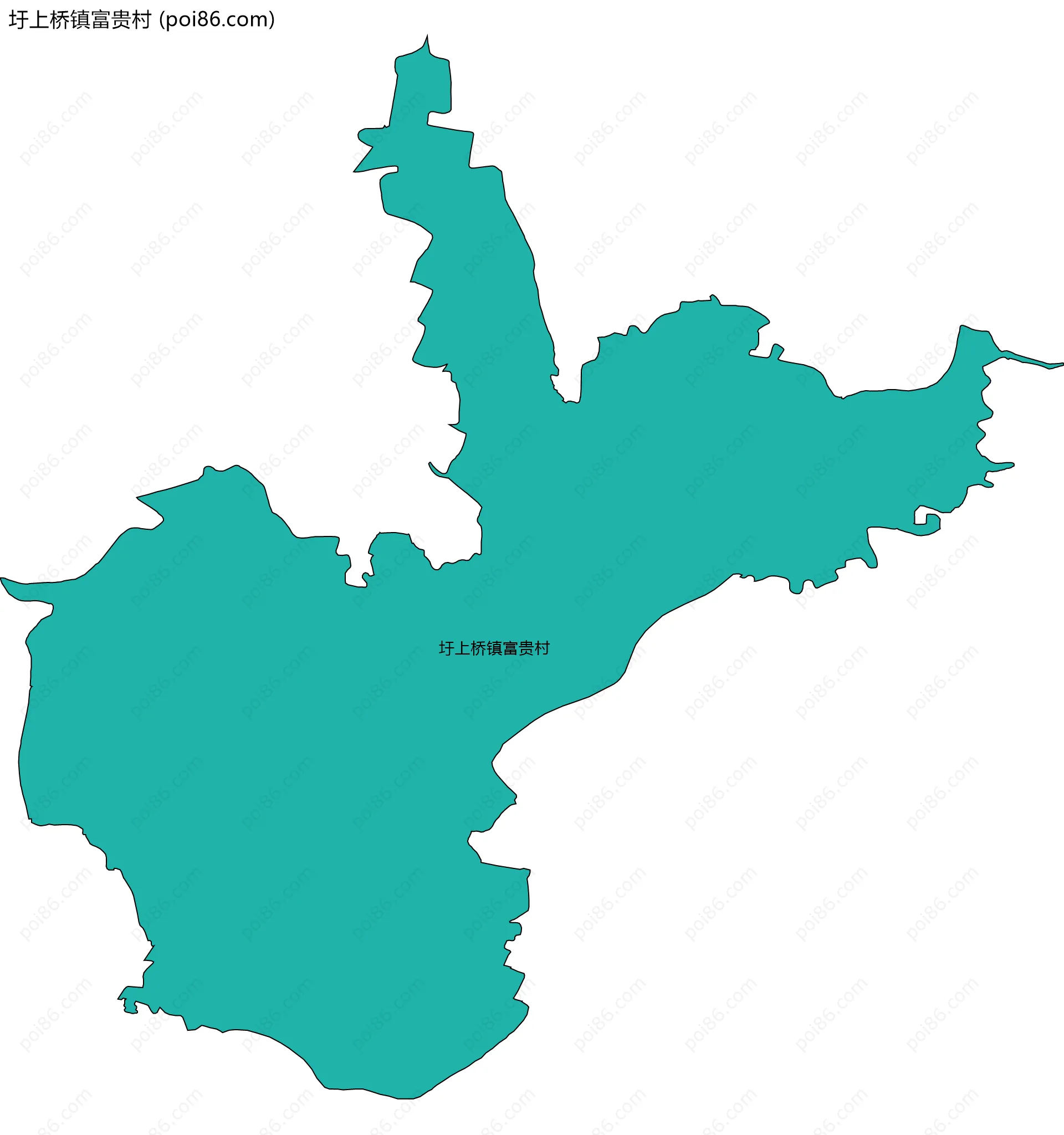 圩上桥镇富贵村边界地图