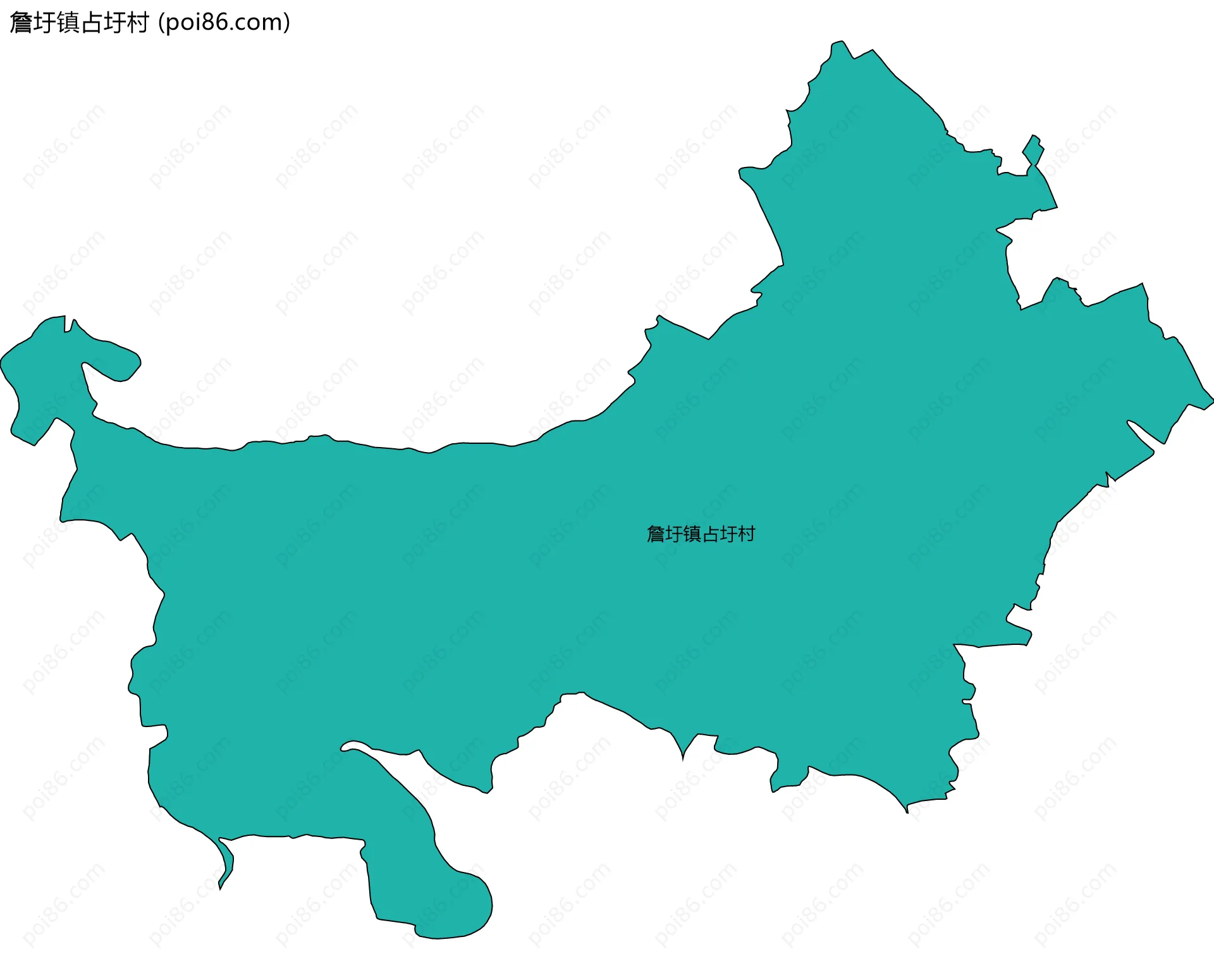 詹圩镇占圩村边界地图
