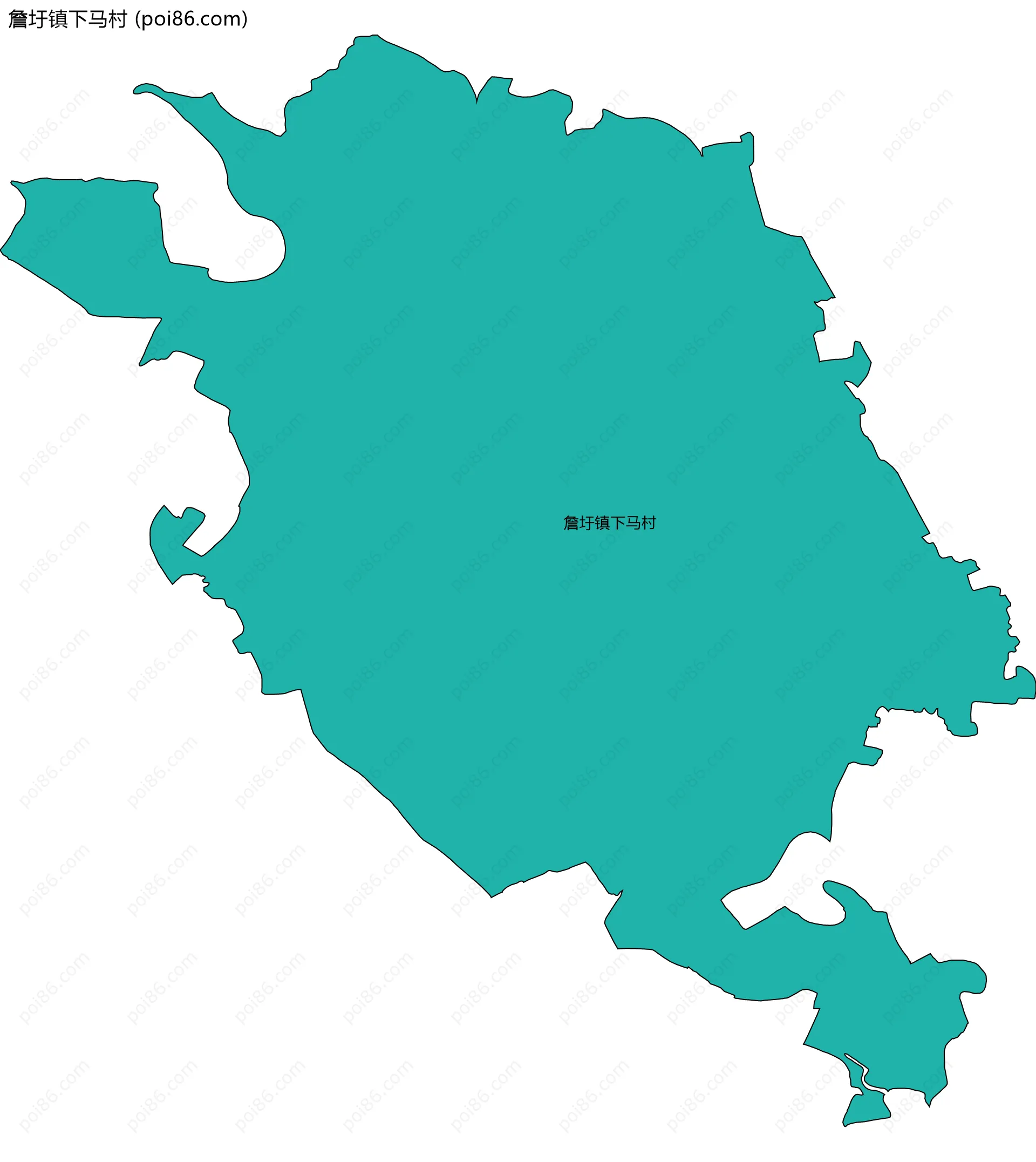 詹圩镇下马村边界地图