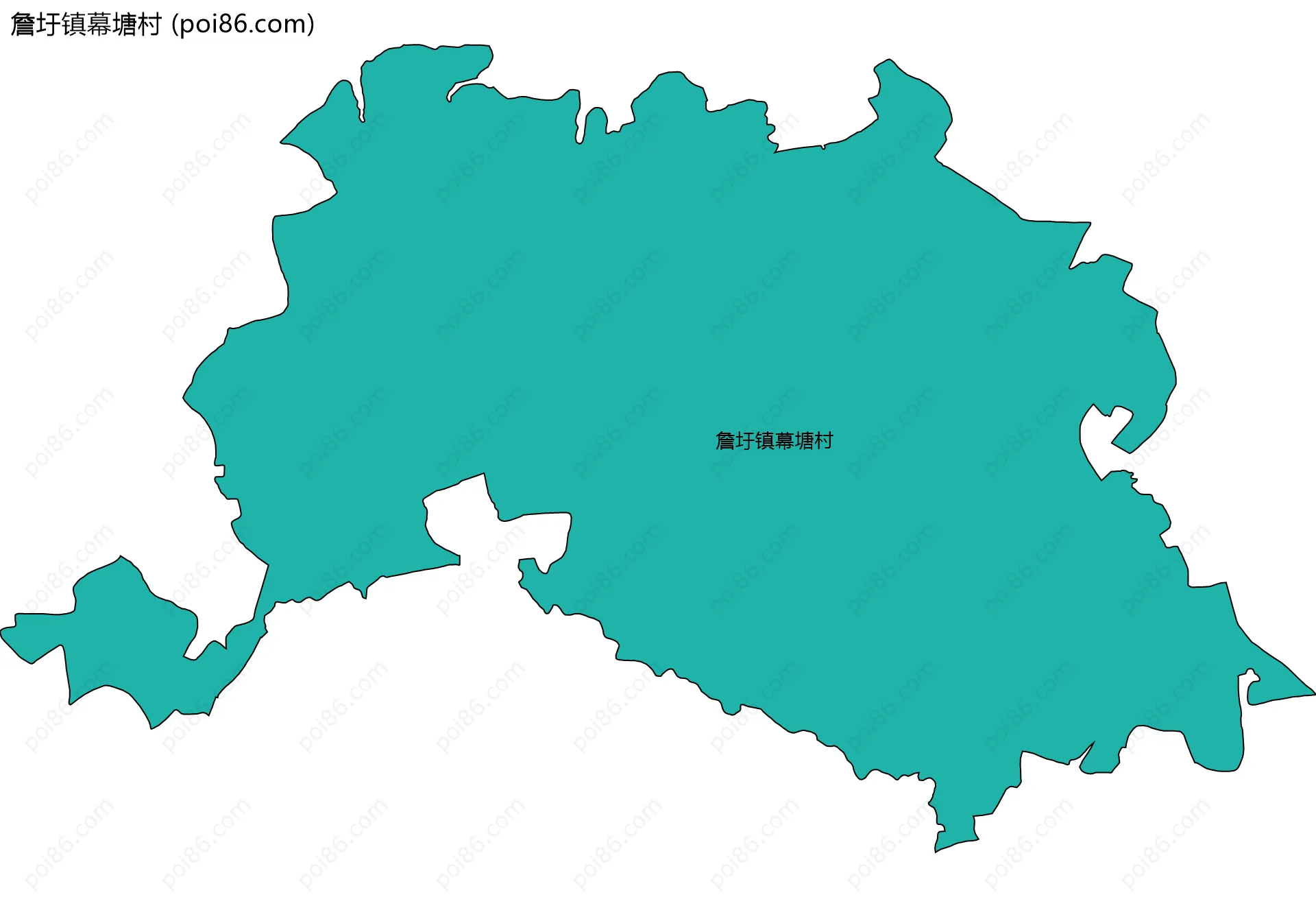 詹圩镇幕塘村边界地图