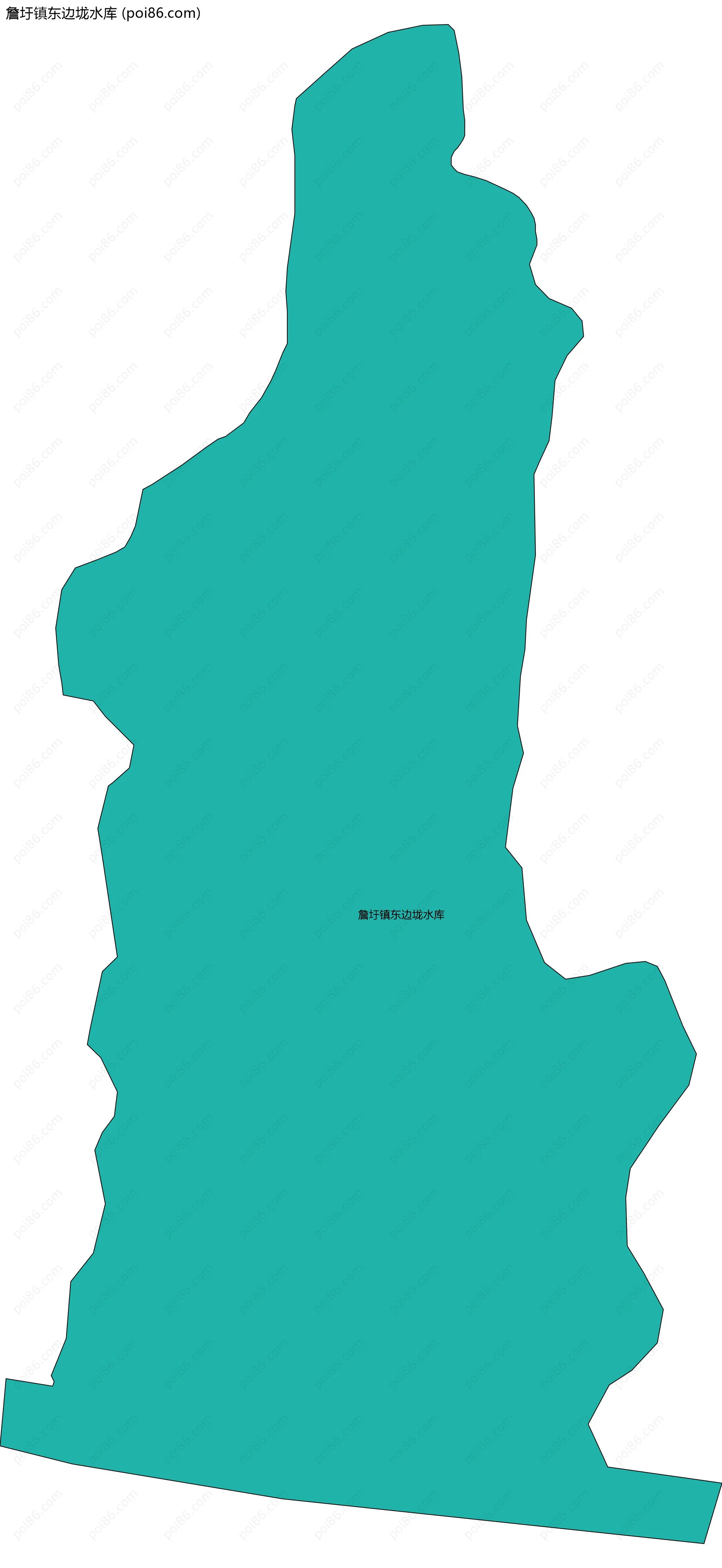 詹圩镇东边垅水库边界地图