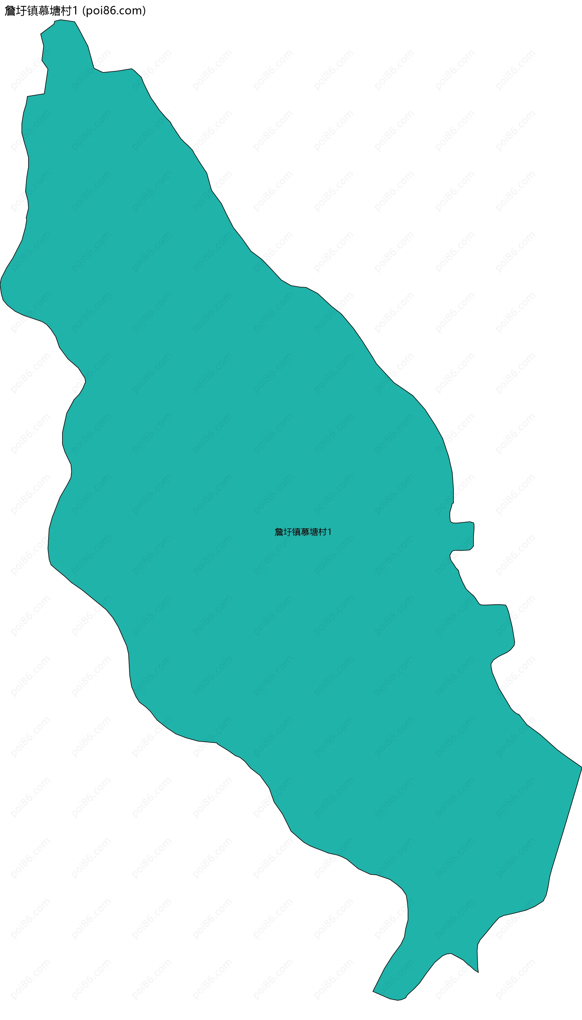 詹圩镇慕塘村1边界地图