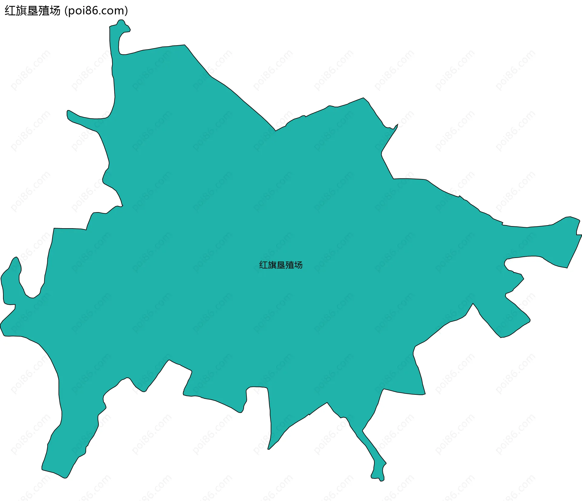 红旗垦殖场边界地图