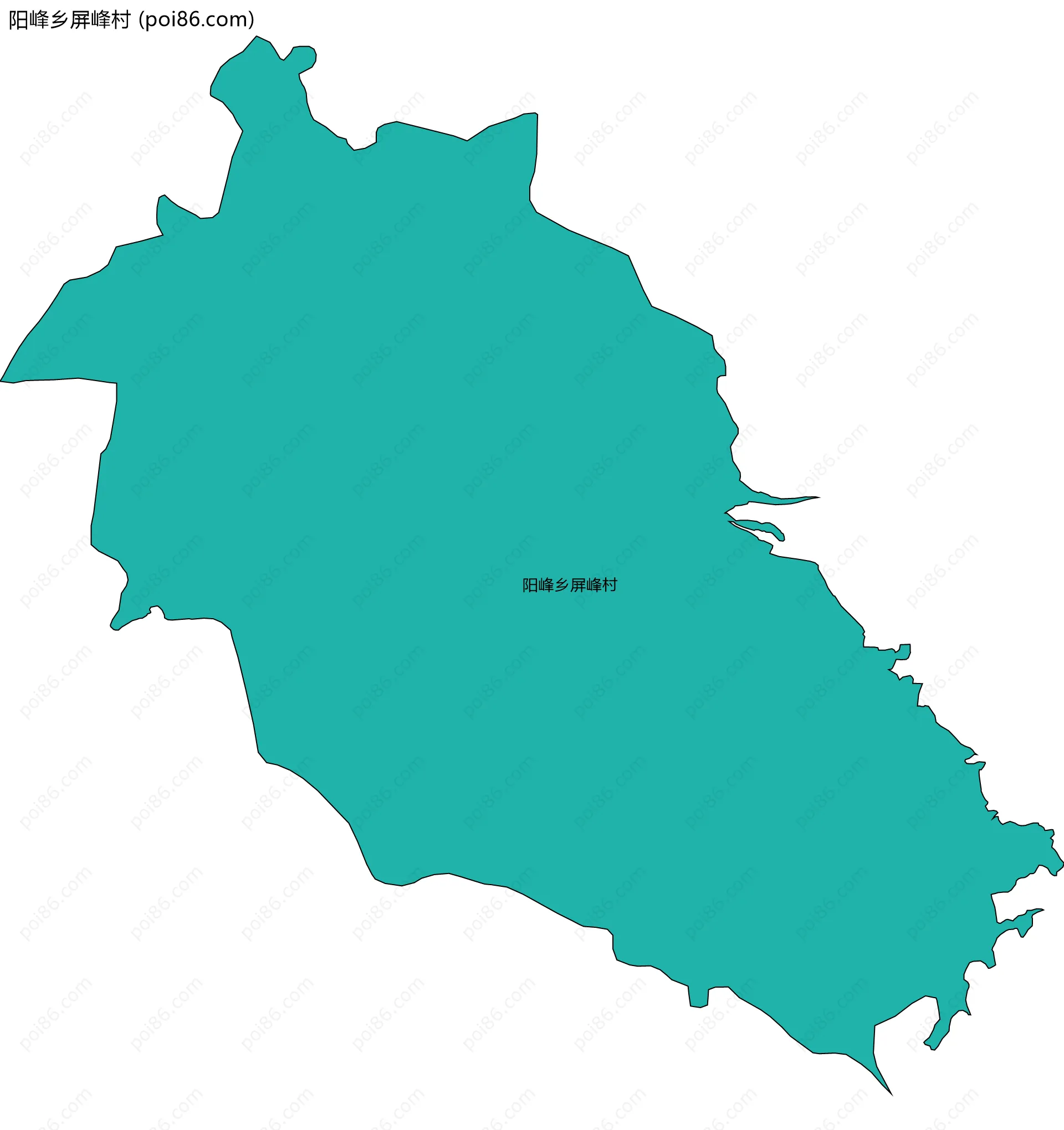 阳峰乡屏峰村边界地图