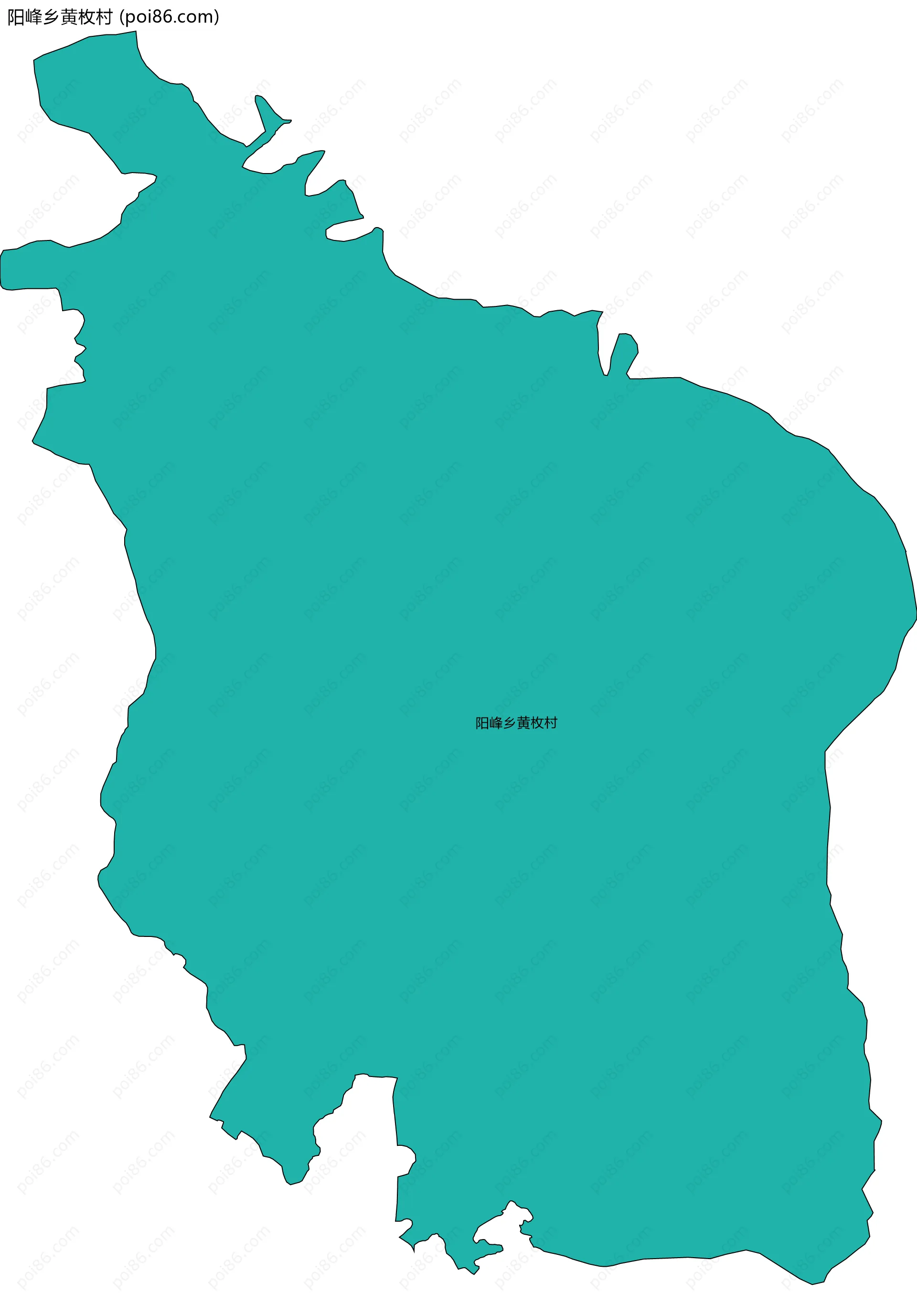 阳峰乡黄枚村边界地图