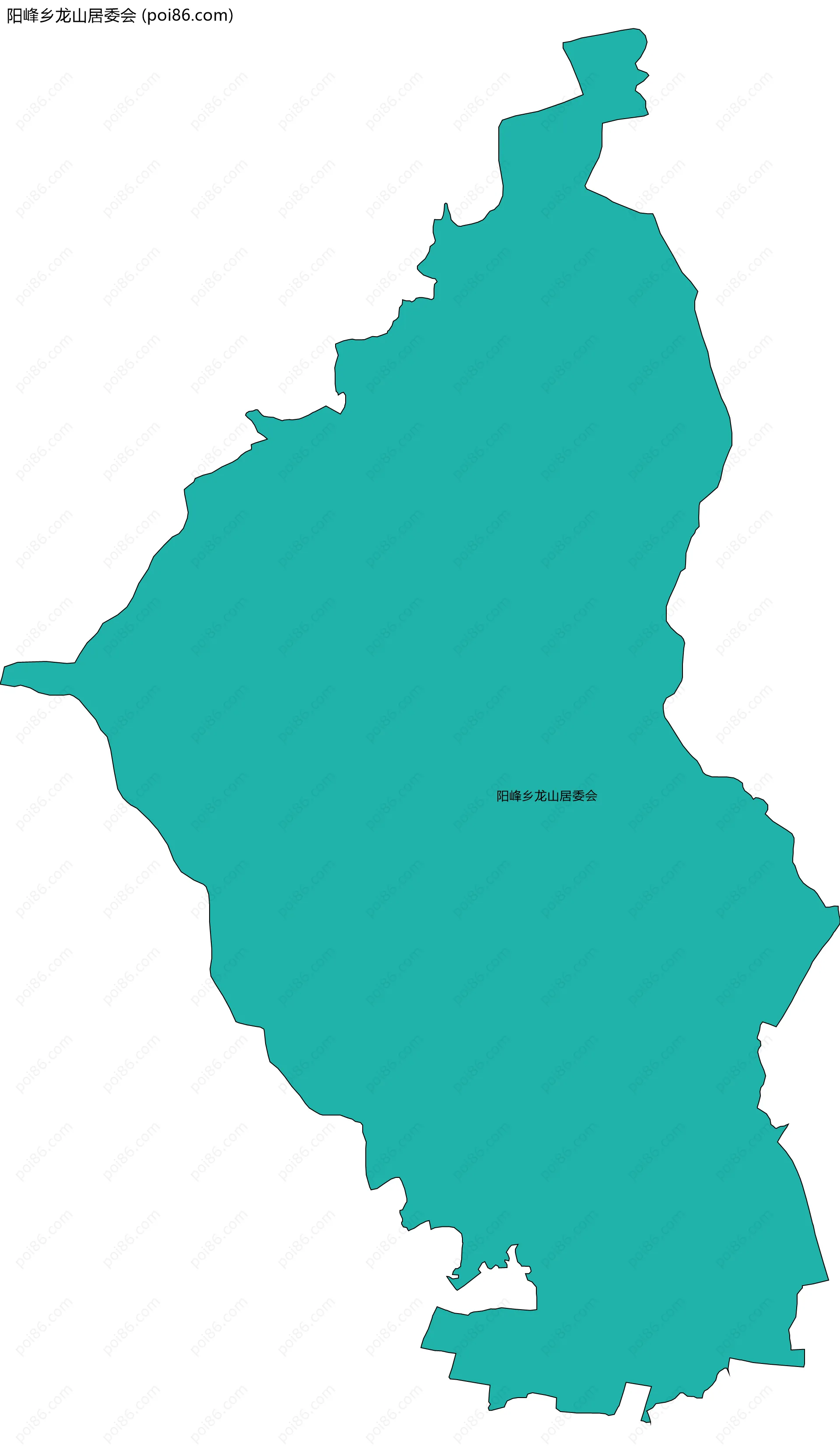 阳峰乡龙山居委会边界地图