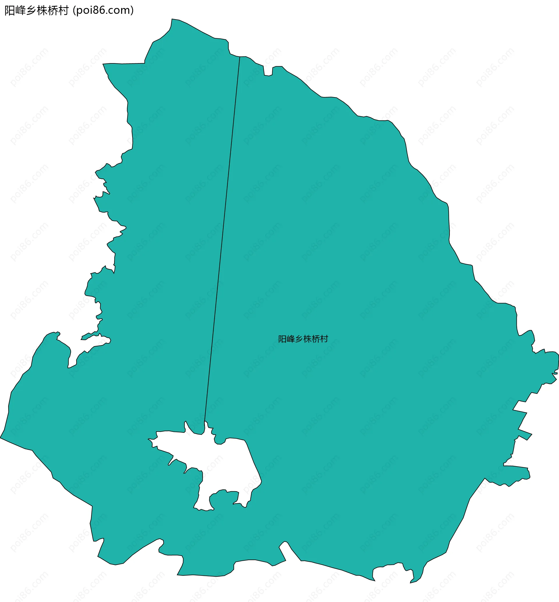 阳峰乡株桥村边界地图