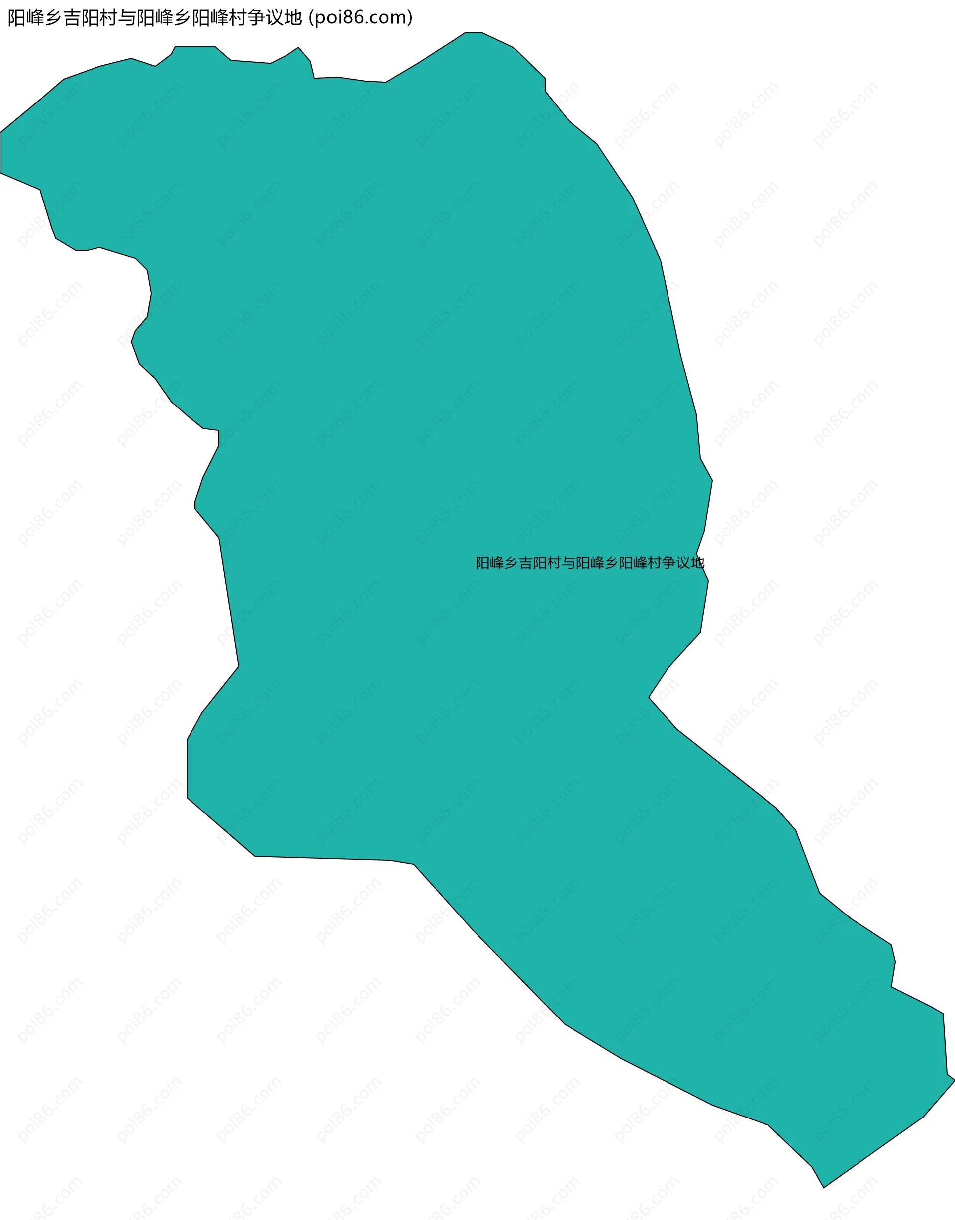 阳峰乡吉阳村与阳峰乡阳峰村争议地边界地图