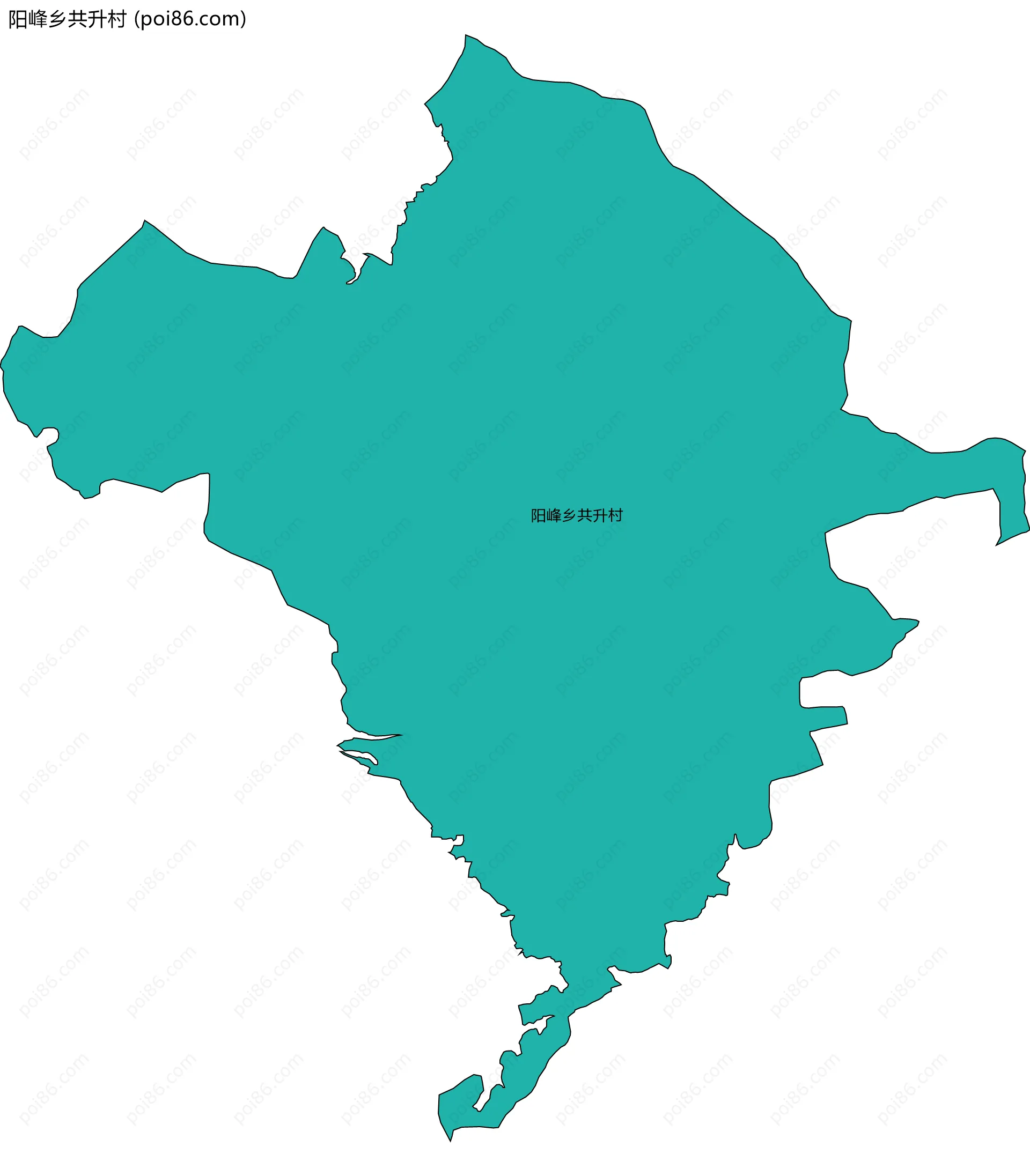 阳峰乡共升村边界地图