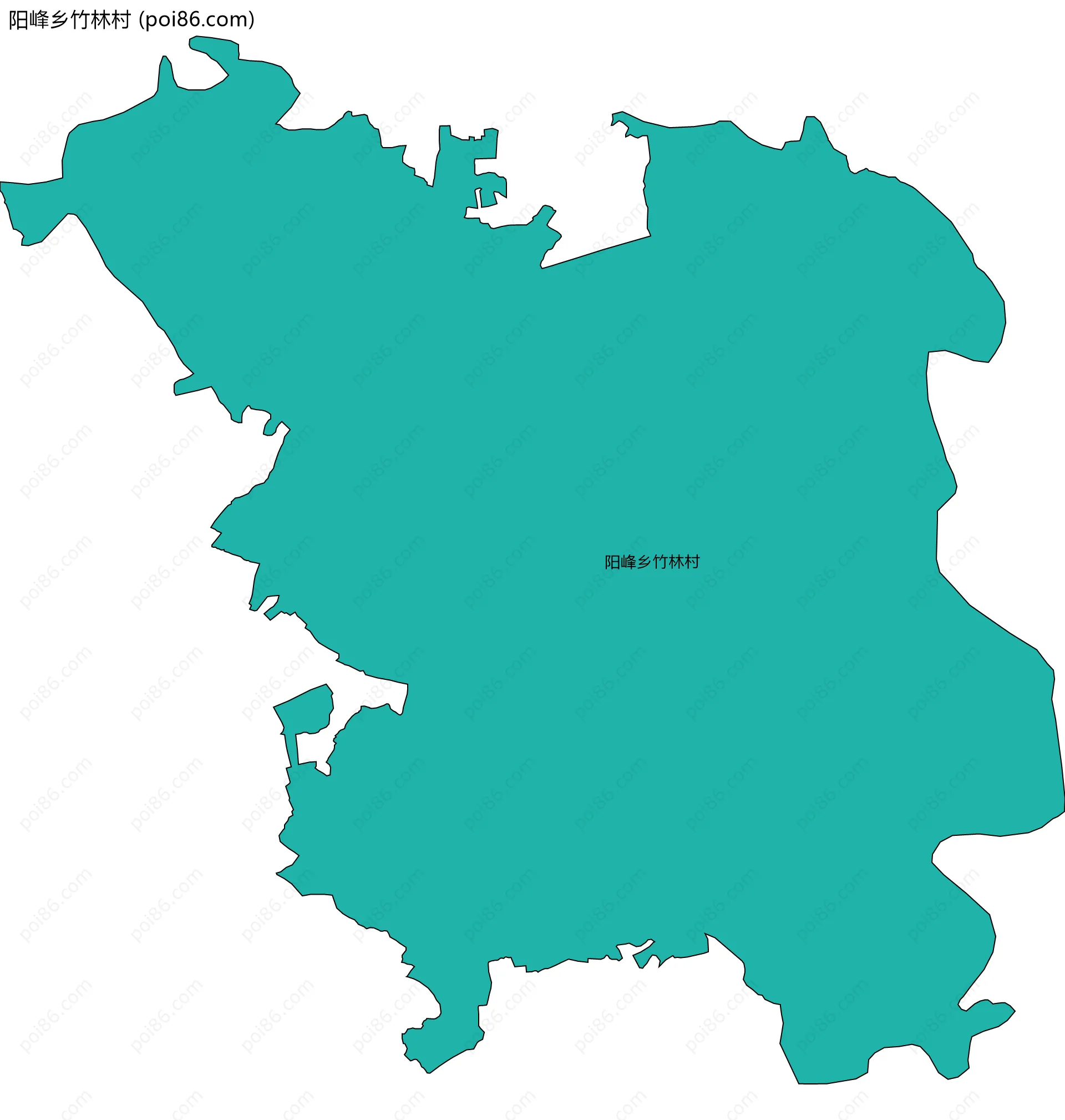 阳峰乡竹林村边界地图