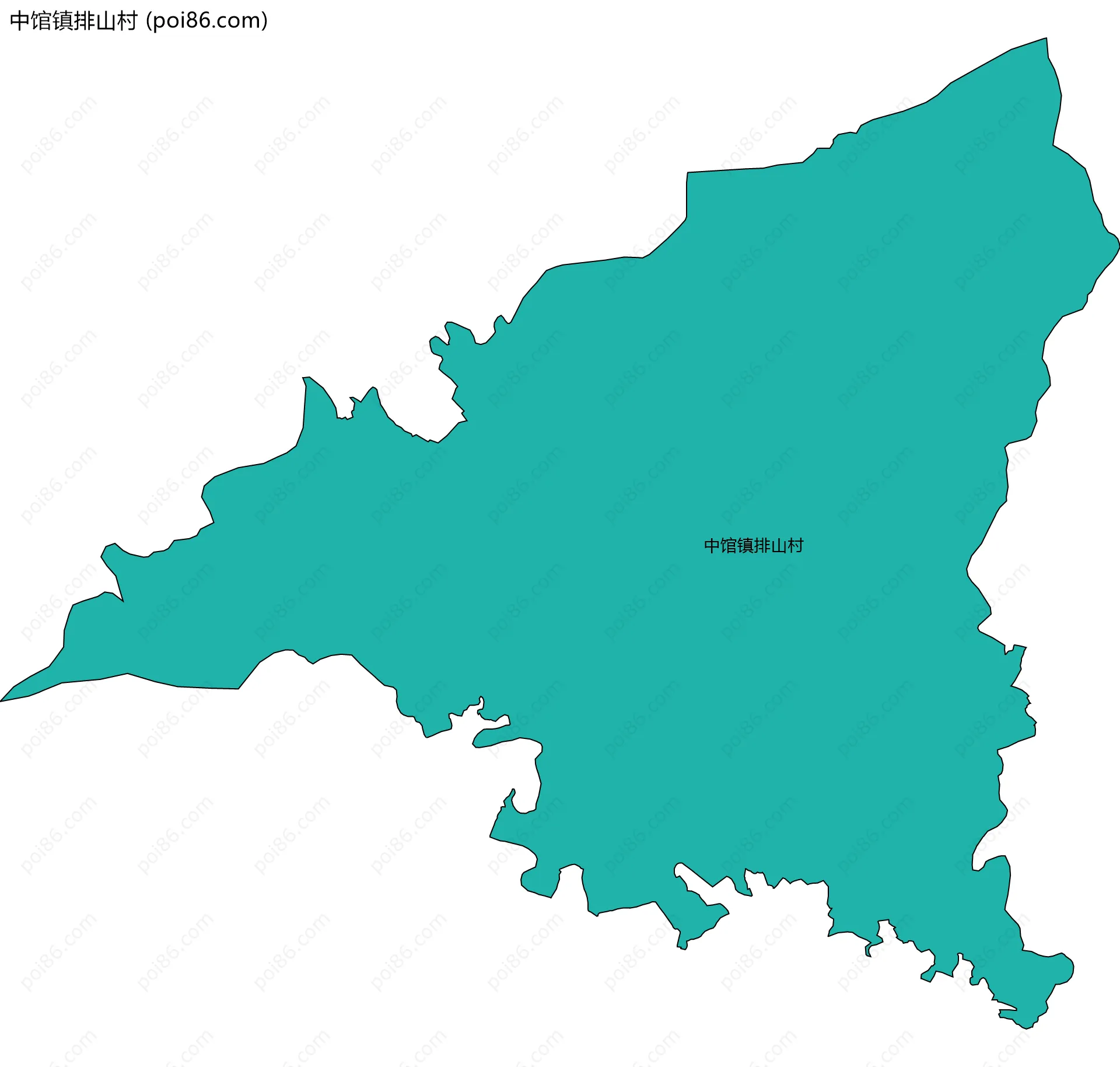 中馆镇排山村边界地图