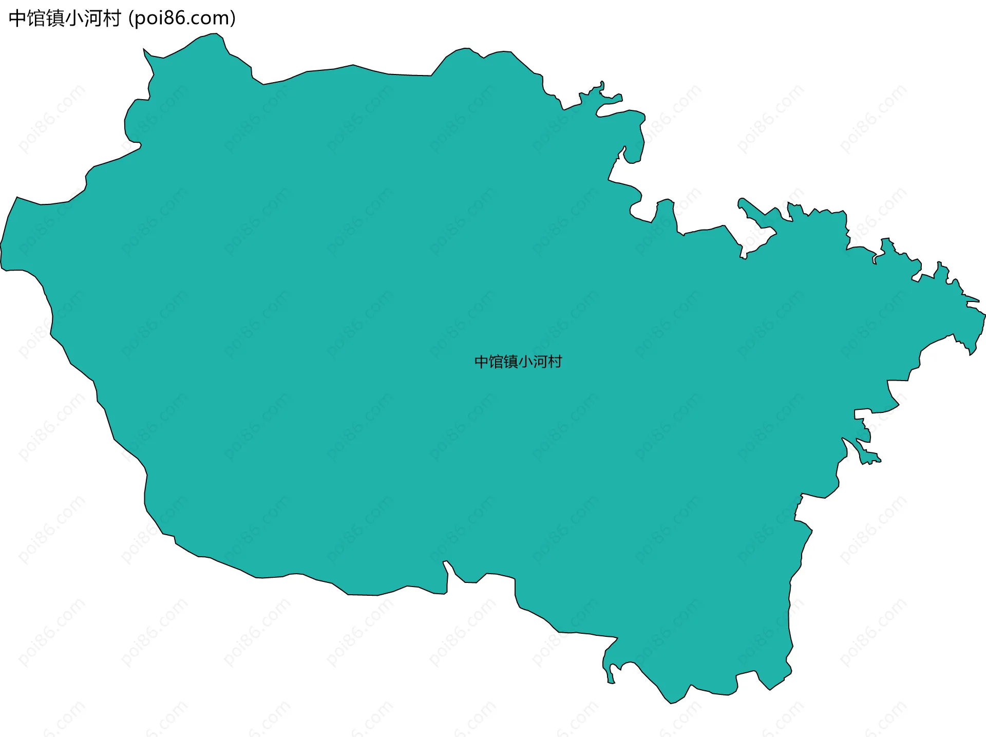 中馆镇小河村边界地图