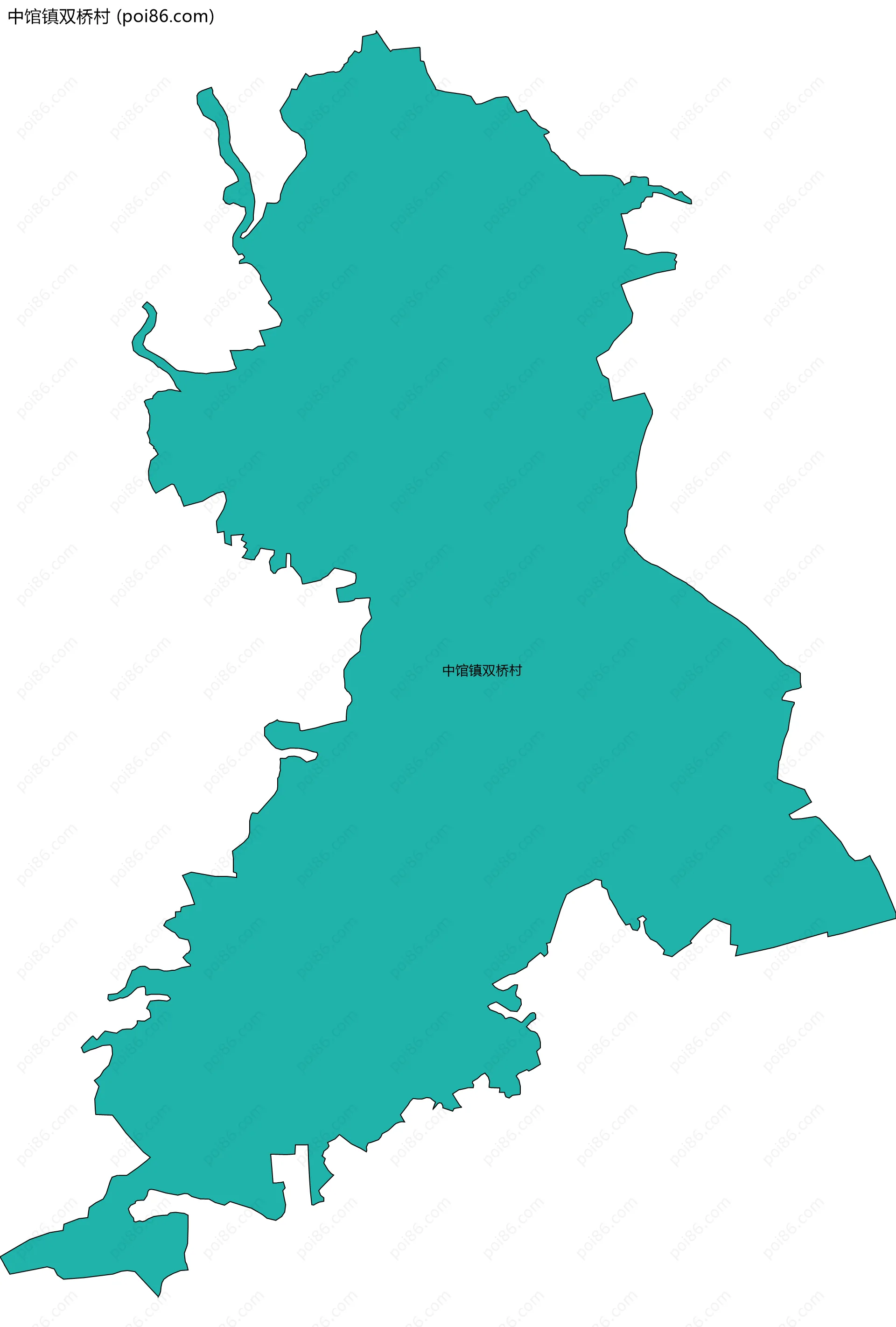 中馆镇双桥村边界地图