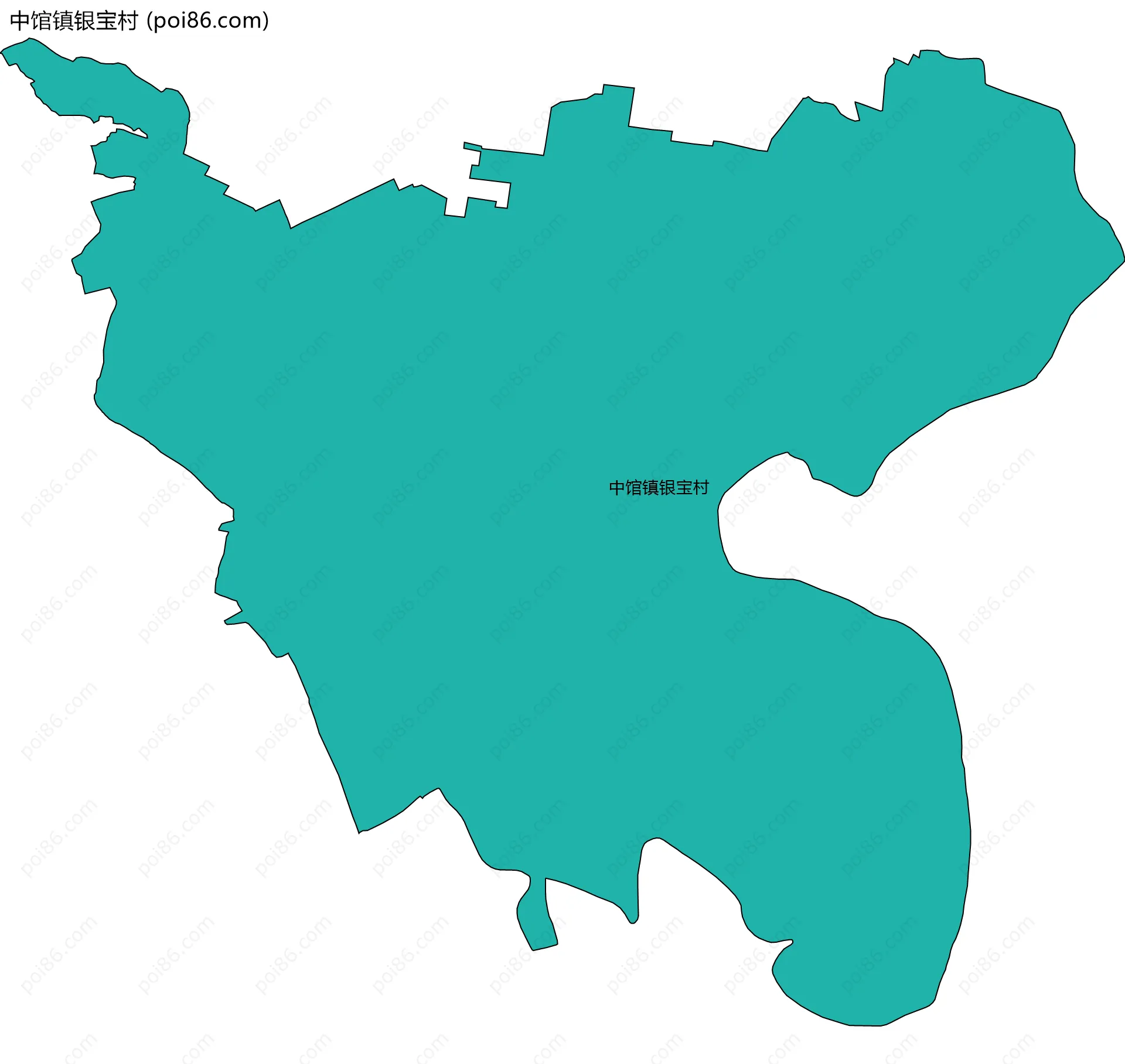 中馆镇银宝村边界地图