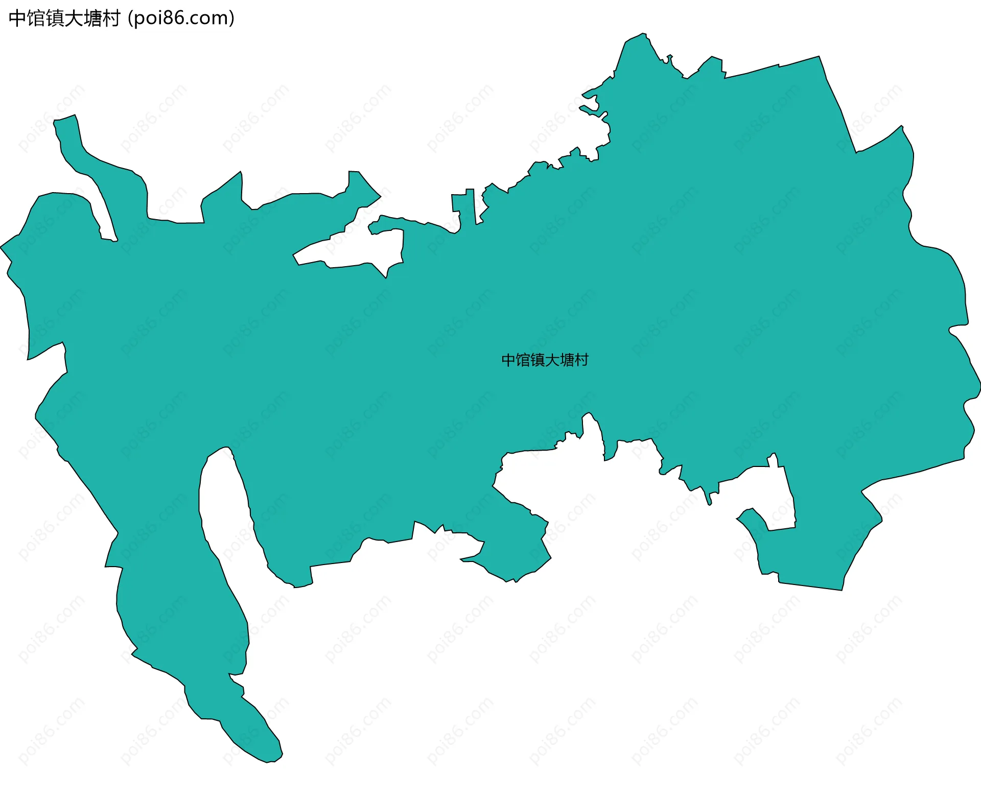 中馆镇大塘村边界地图