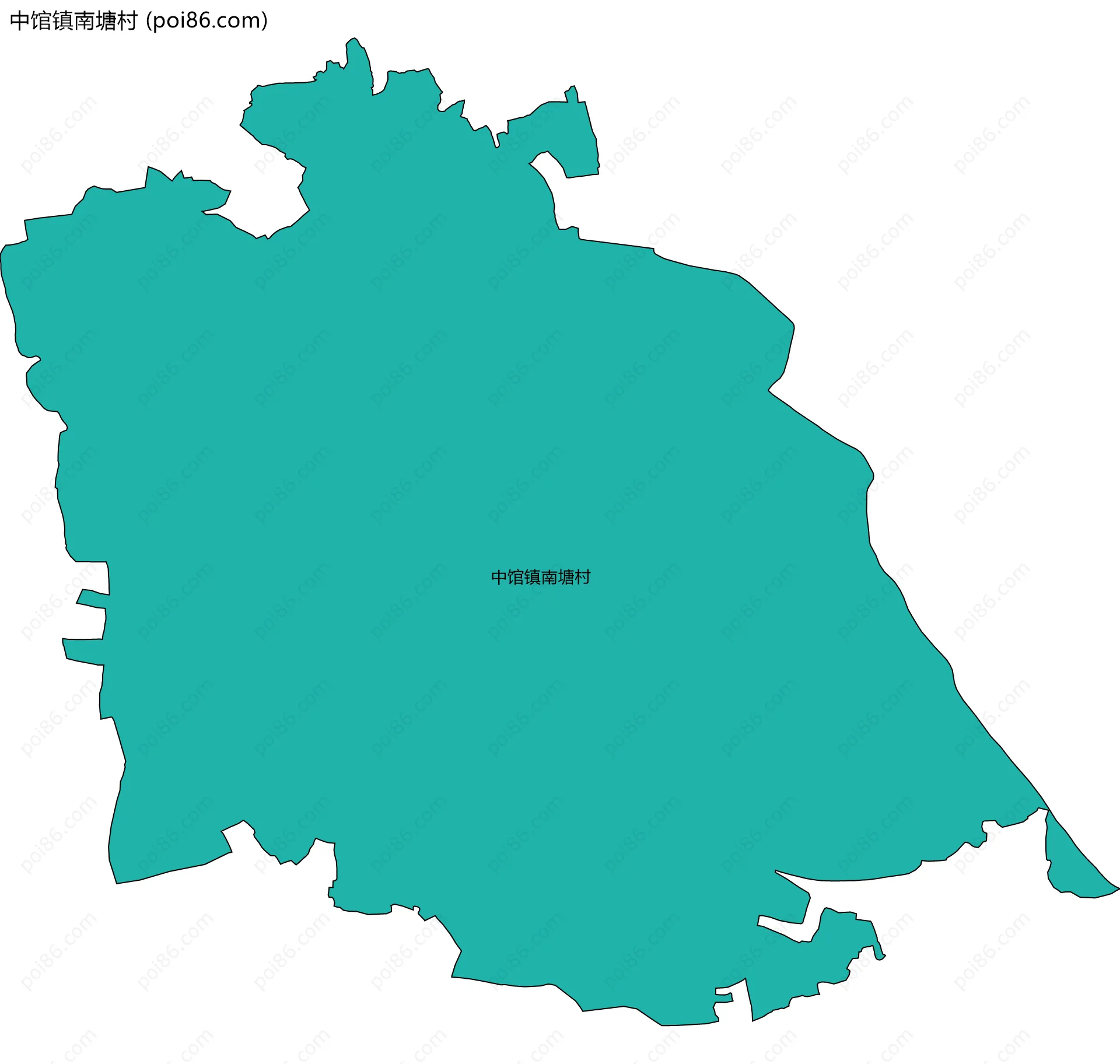 中馆镇南塘村边界地图