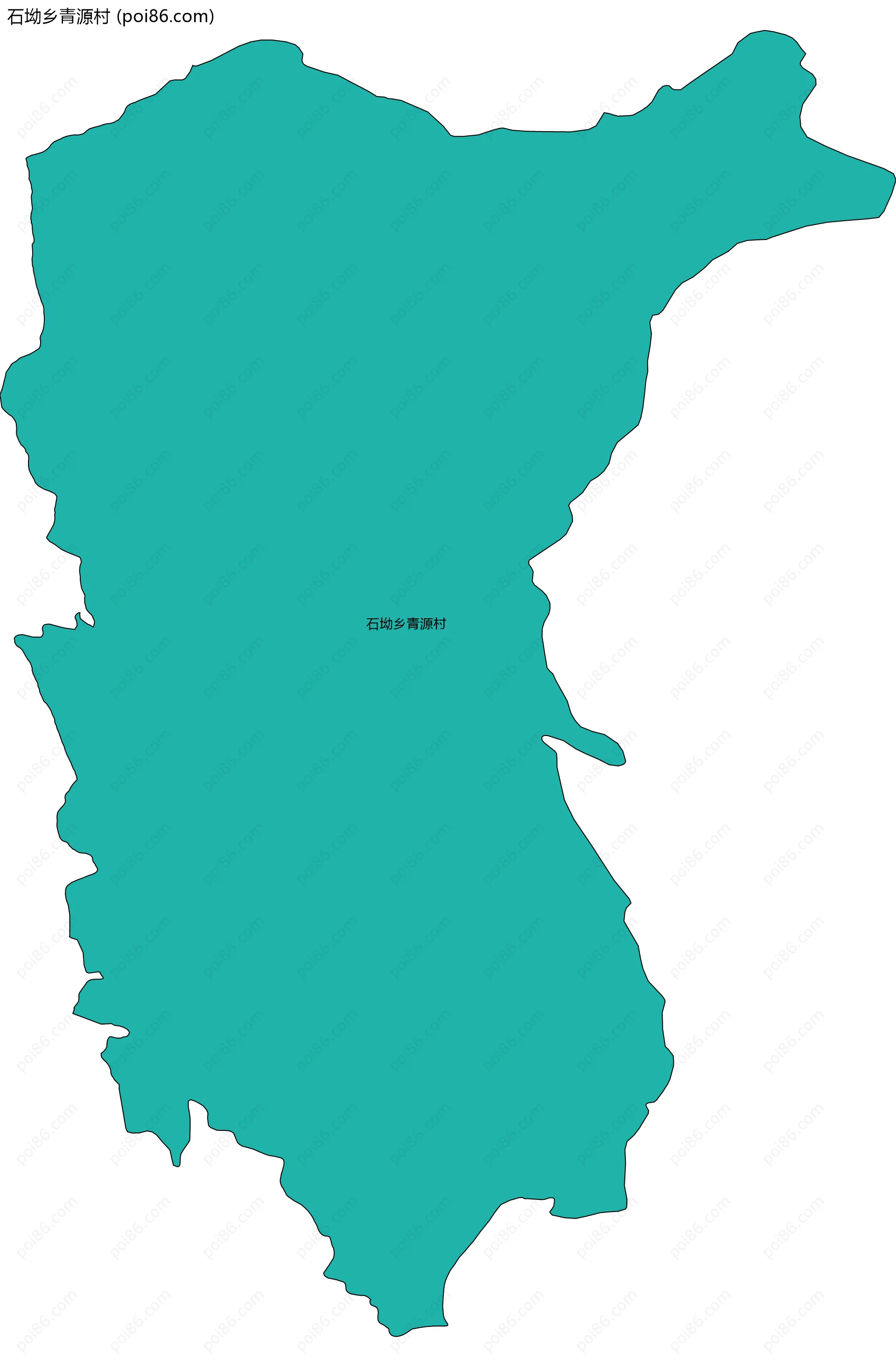 石坳乡青源村边界地图