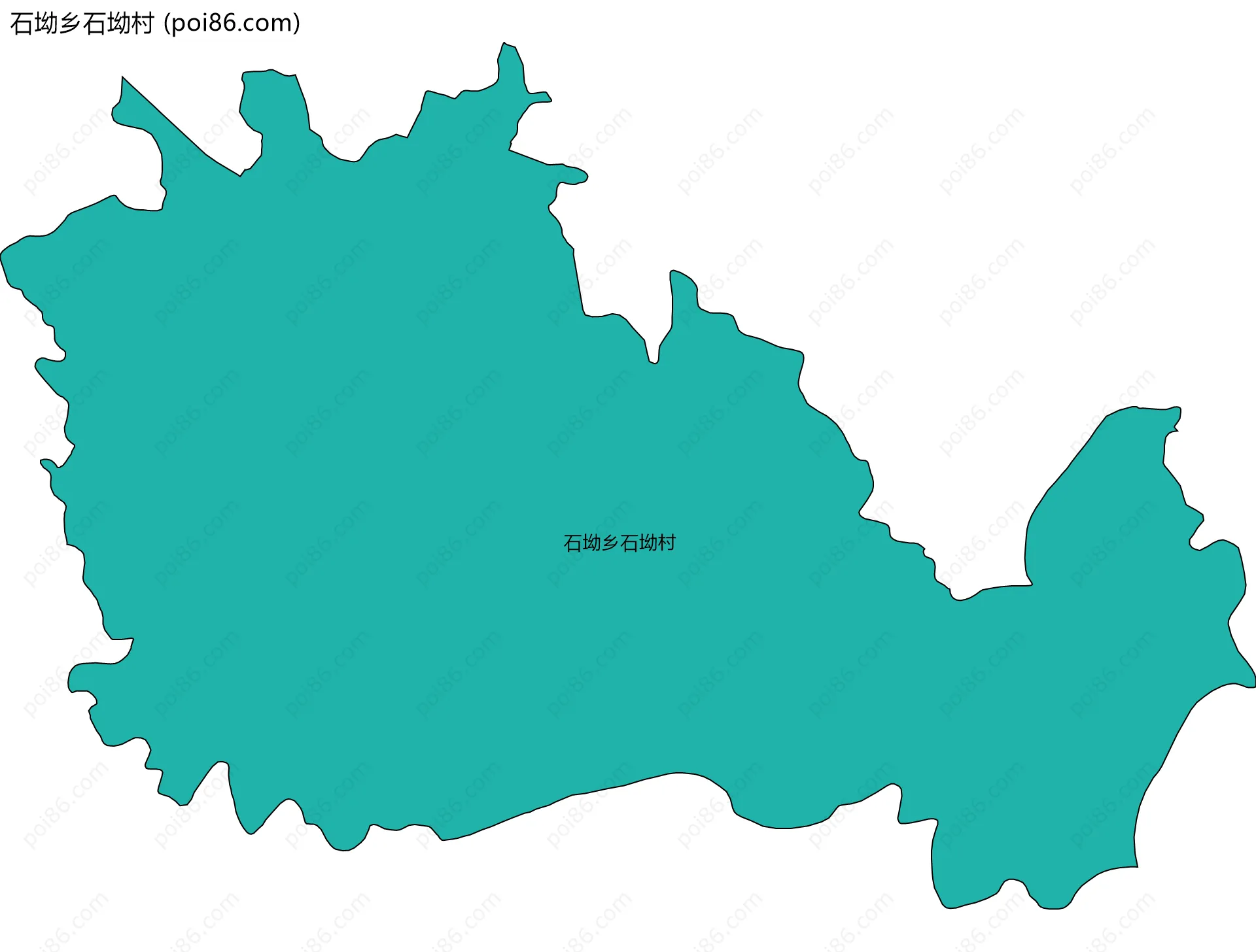 石坳乡石坳村边界地图