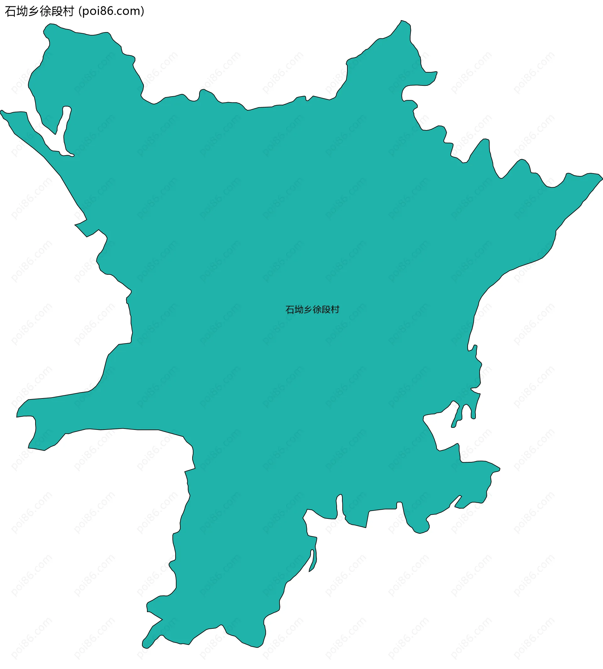 石坳乡徐段村边界地图