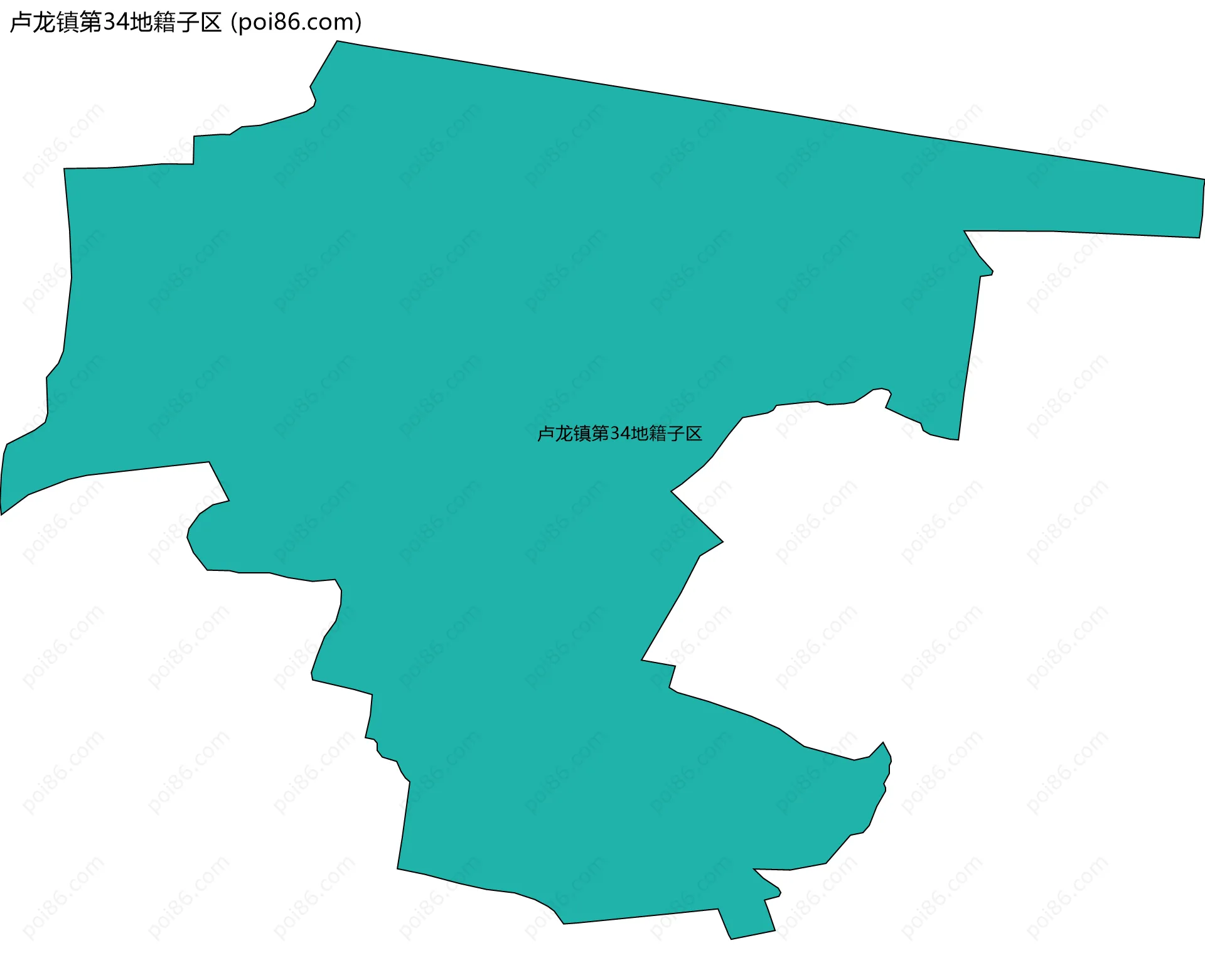 卢龙镇第34地籍子区边界地图