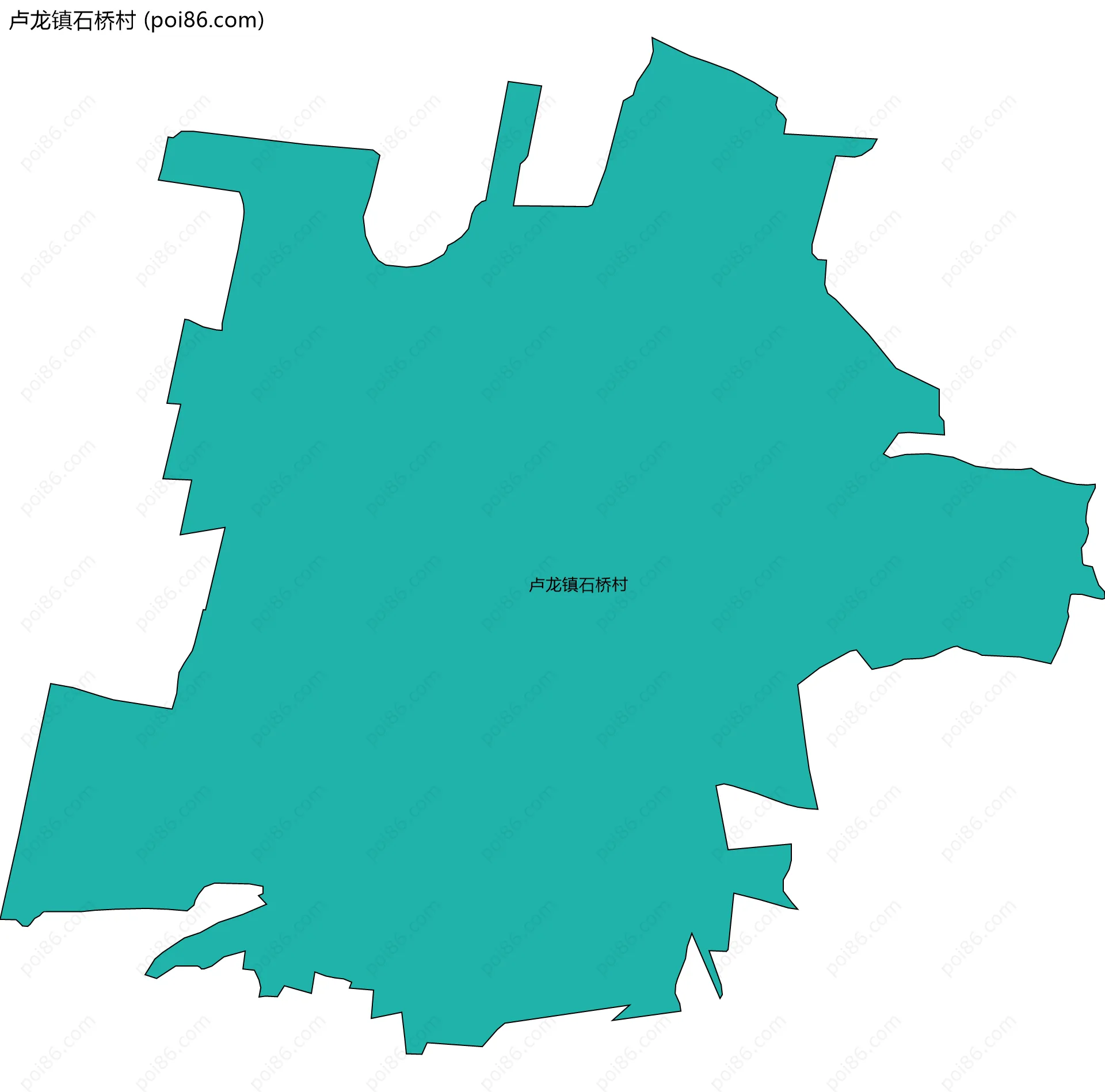 卢龙镇石桥村边界地图