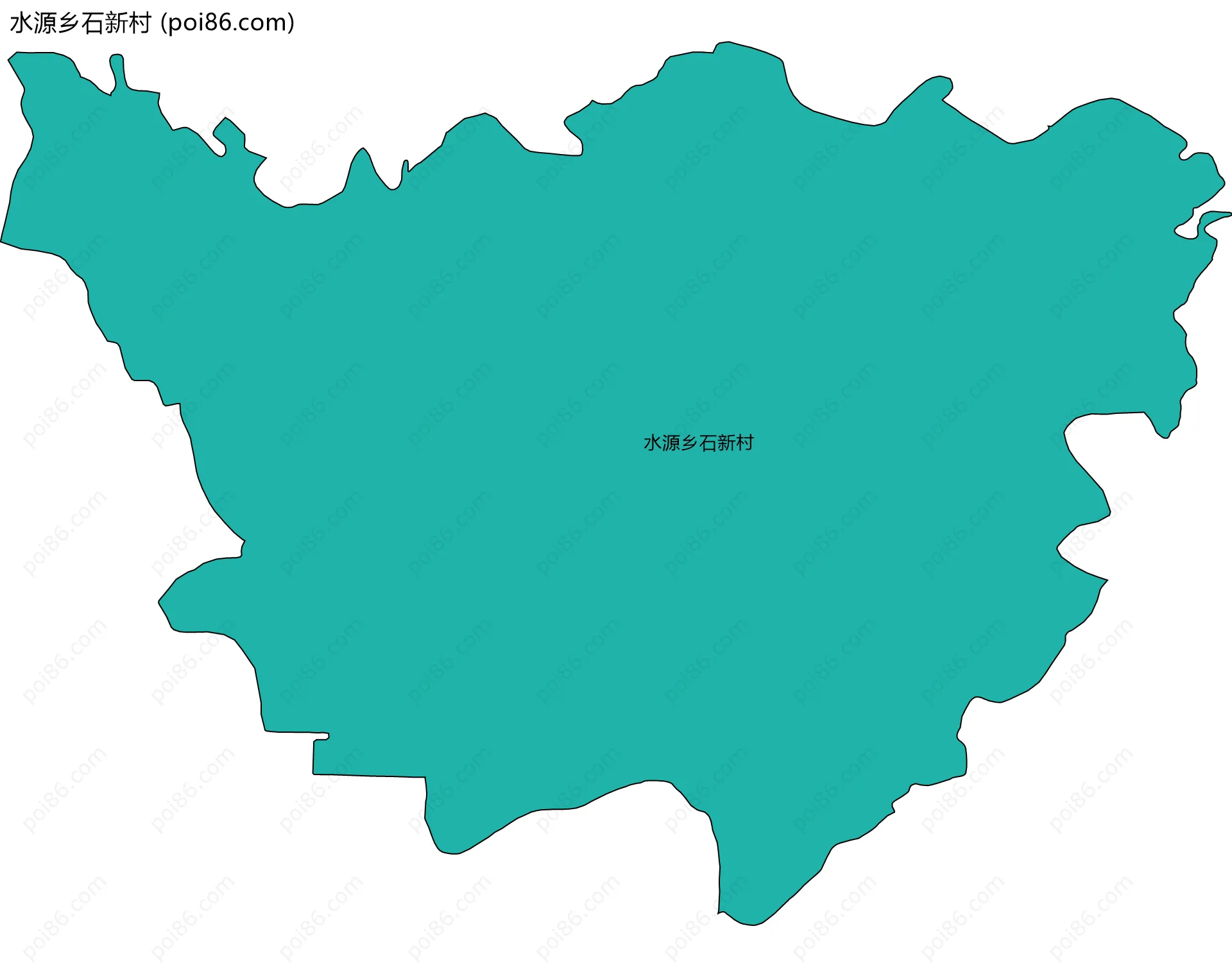 水源乡石新村边界地图