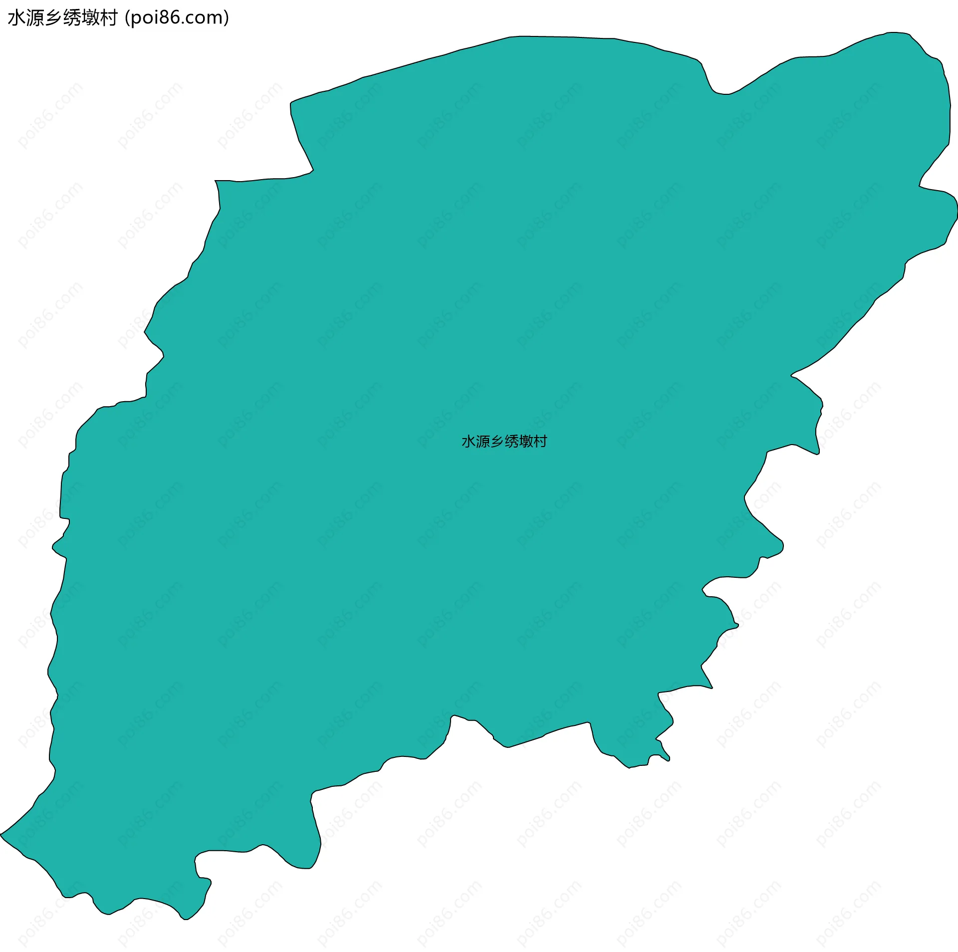 水源乡绣墩村边界地图